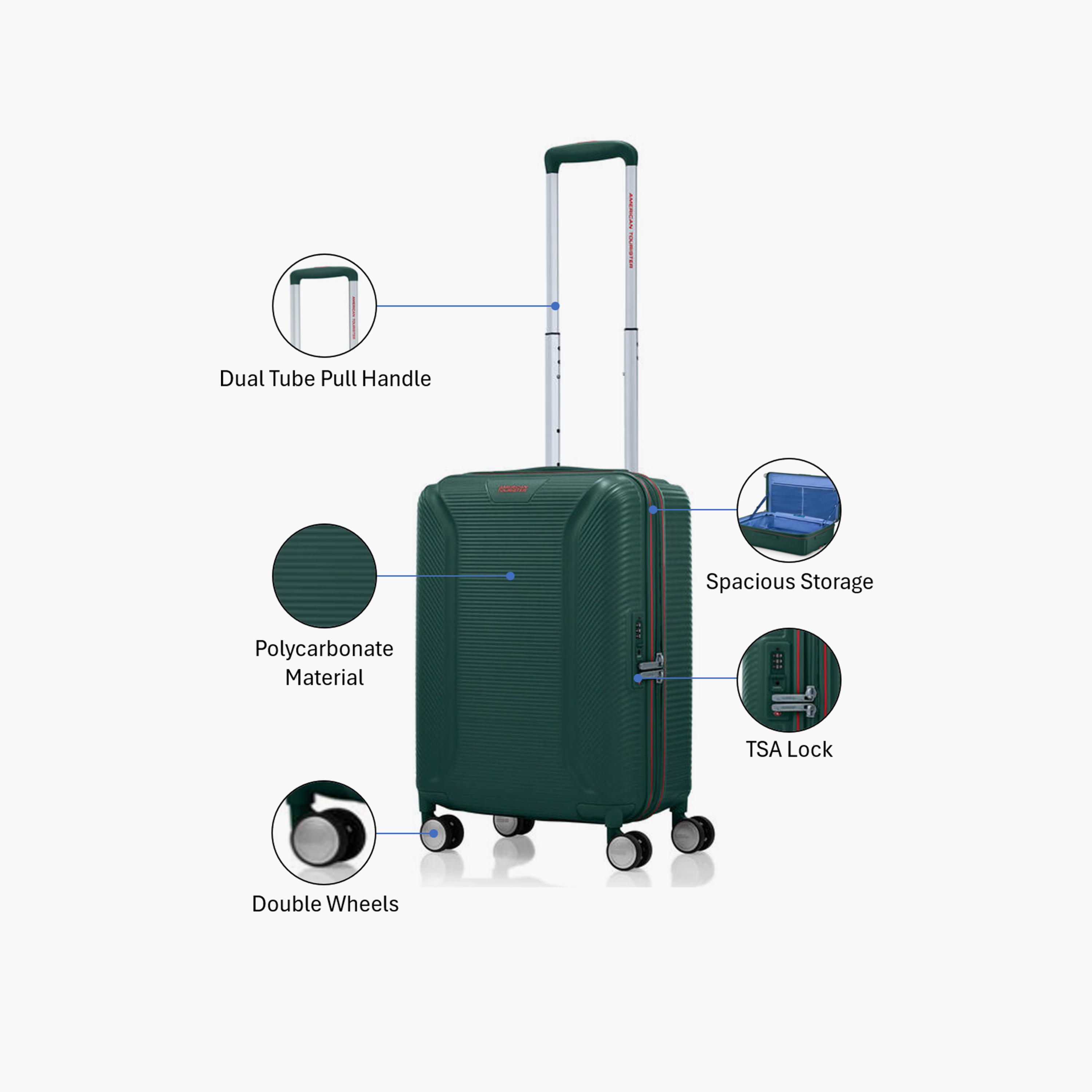 American Tourister Robotech 55 CM Small Cabin Polycarbonate with ABS Hard-Sided 4-Wheeler Spinner Trolley Bag with TSA Lock-travel-luggagesandbags-luggage-image-3