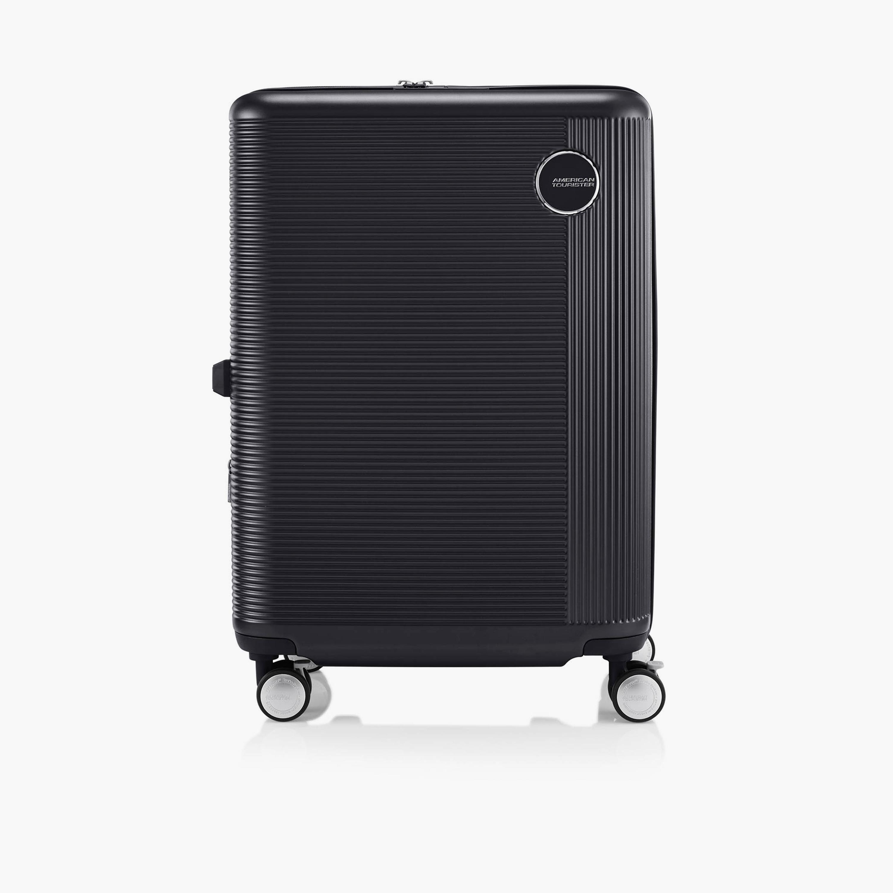 American Tourister Gemina Pro 65 CM Medium Check-in Polycarbonate with ABS Hard-Sided 4-Wheeler Spinner Trolley Bag with TSA Lock-travel-luggagesandbags-luggage-image-1