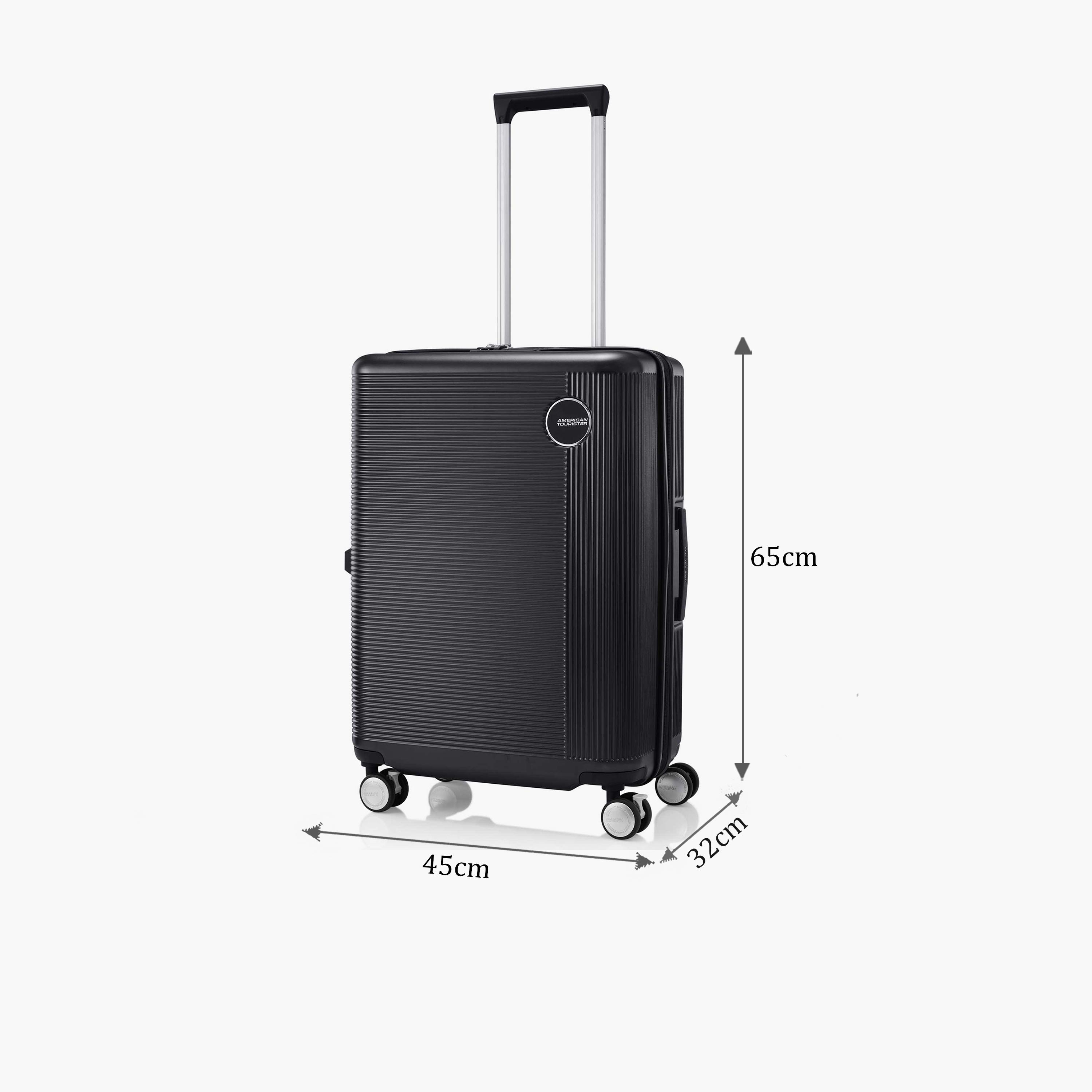 American Tourister Gemina Pro 65 CM Medium Check-in Polycarbonate with ABS Hard-Sided 4-Wheeler Spinner Trolley Bag with TSA Lock-travel-luggagesandbags-luggage-image-2