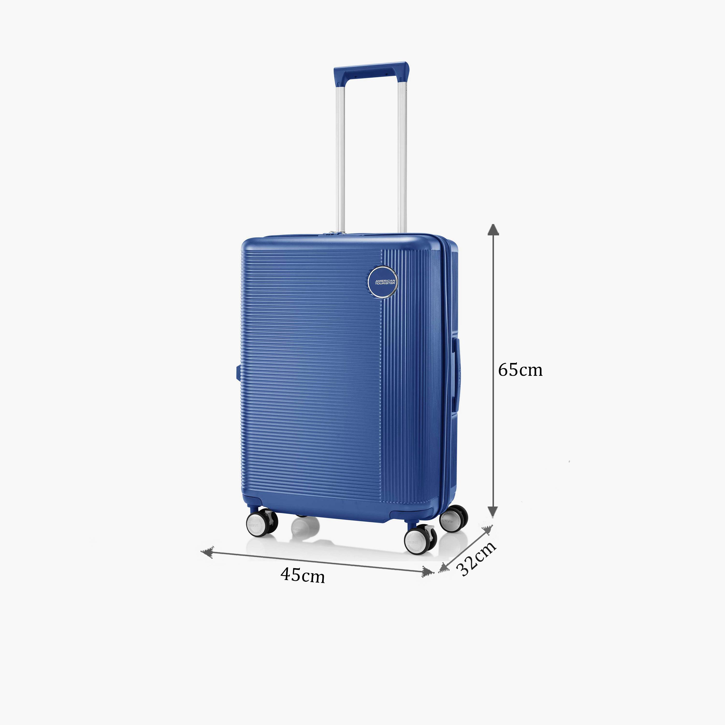 American Tourister Gemina Pro 65 CM Medium Check-in Polycarbonate with ABS Hard-Sided 4-Wheeler Spinner Trolley Bag with TSA Lock-travel-luggagesandbags-luggage-image-2