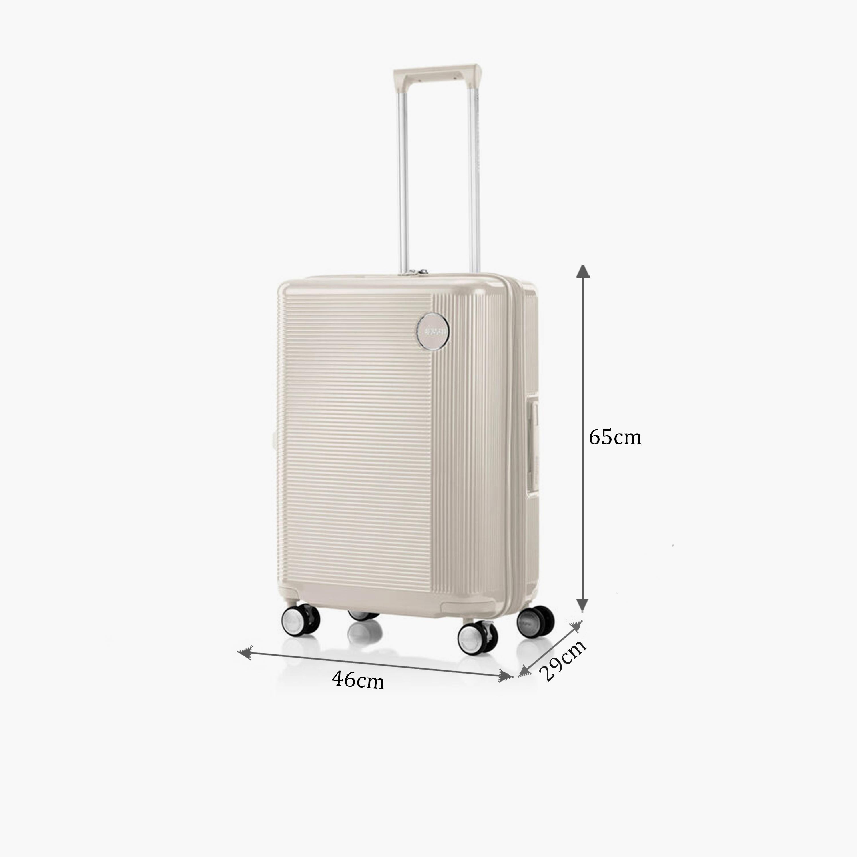 American Tourister Gemina Pro 65 CM Medium Check-in Polycarbonate with ABS Hard-Sided 4-Wheeler Spinner Trolley Bag with TSA Lock-travel-luggagesandbags-luggage-image-2