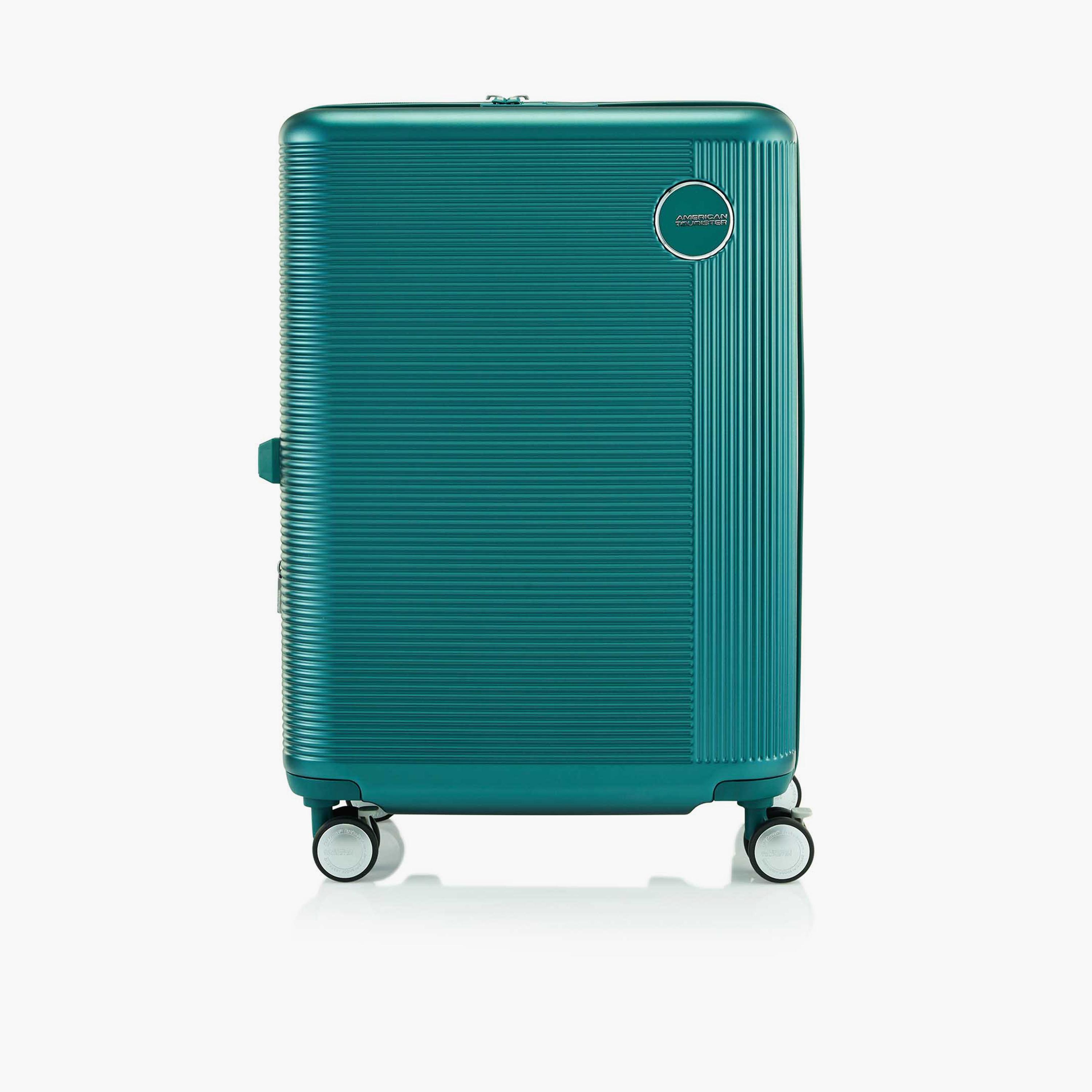 American Tourister Gemina Pro 69 CM Medium Check-in Polycarbonate with ABS Hard-Sided 4-Wheeler Spinner Trolley Bag with TSA Lock-travel-luggagesandbags-luggage-image-1