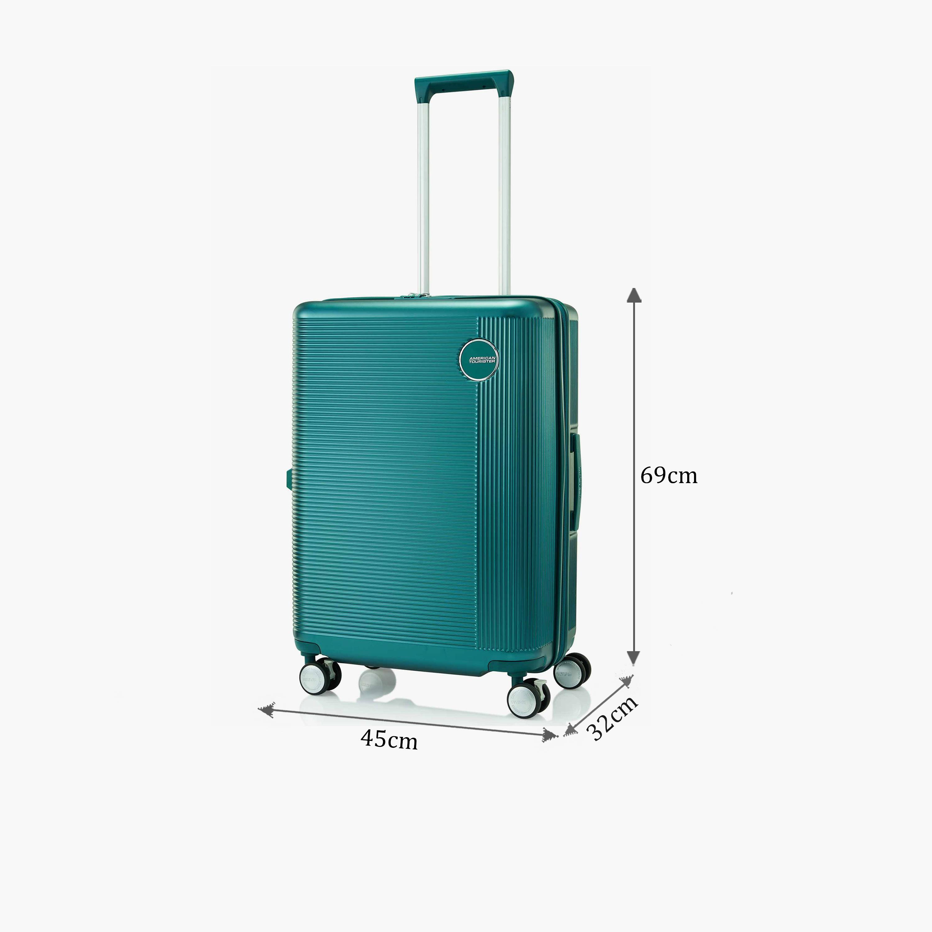 American Tourister Gemina Pro 69 CM Medium Check-in Polycarbonate with ABS Hard-Sided 4-Wheeler Spinner Trolley Bag with TSA Lock-travel-luggagesandbags-luggage-image-2