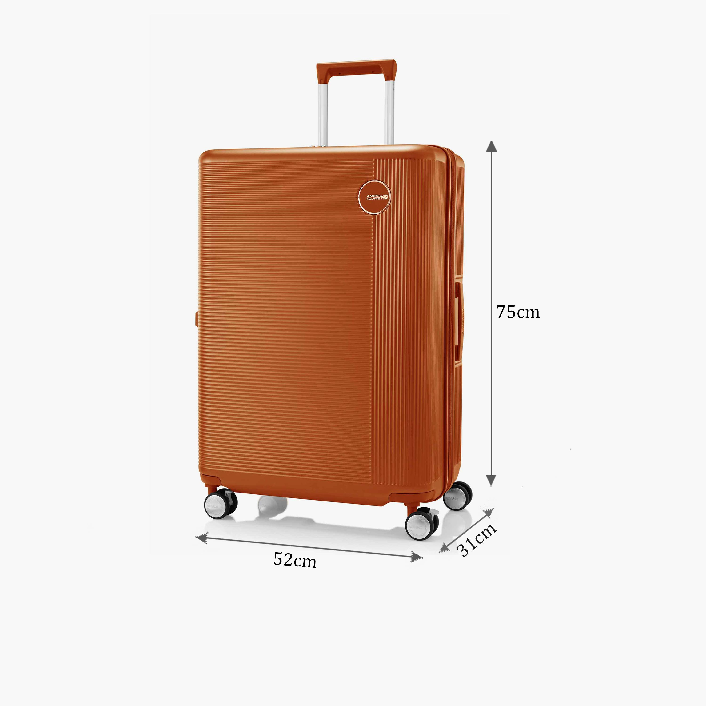 American Tourister Gemina Pro 75 CM Large Check-in Polycarbonate with ABS Hard-Sided 4-Wheeler Spinner Trolley Bag with TSA Lock-travel-luggagesandbags-luggage-image-2