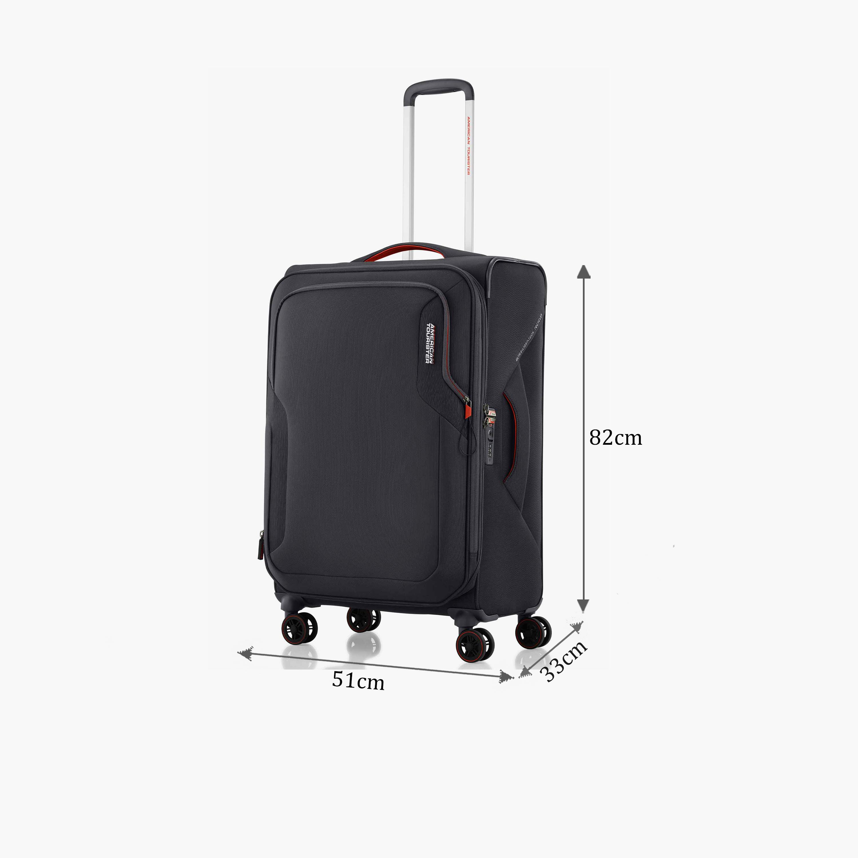 American Tourister Applite 5 82 CM Large Check-in Polyester Soft-Sided 4-Wheeler Spinner Trolley Bag with TSA Lock-travel-luggagesandbags-luggage-image-2