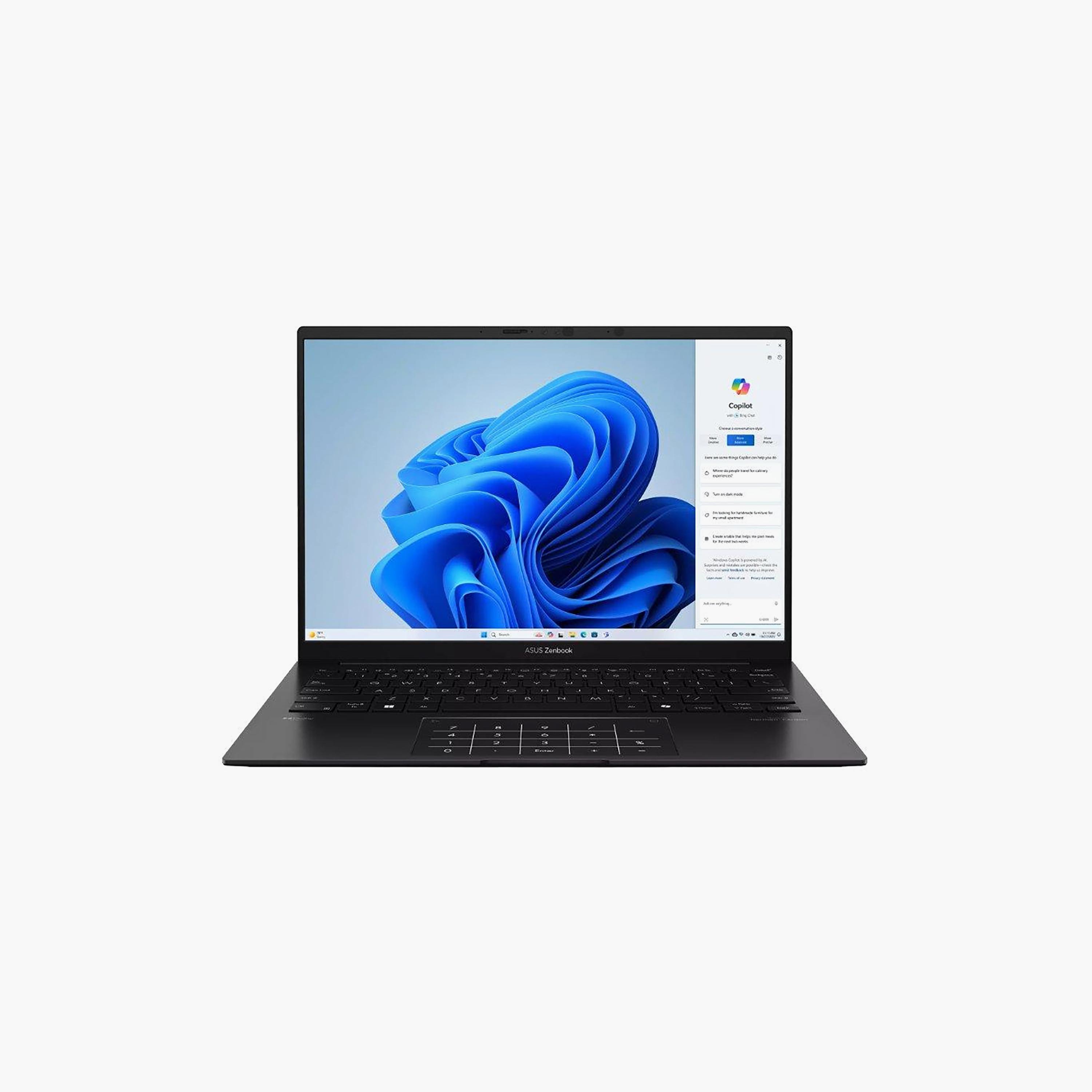 لابتوب أسوس زينبوك 14 بمعالج AMD رايزن AI 7، رام 32 جيجابايت، 1 تيرابايت SSD، شاشة 14 بوصة WUXGA، كرت شاشة راديون - أسود يشمي | UM3406GA-QD031W-electronics-laptops-image-1