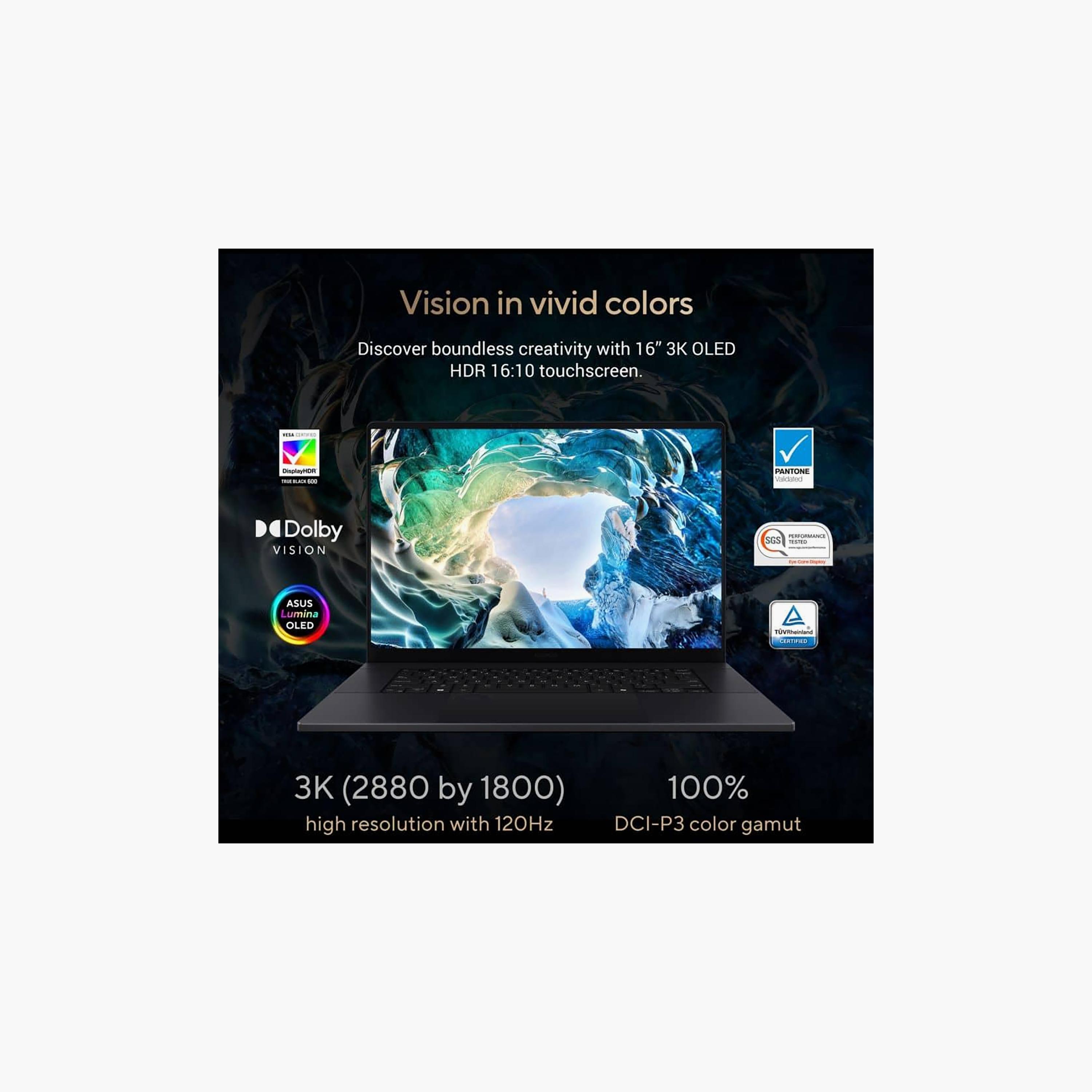لابتوب أسوس برو آرت P16 بمعالج AMD رايزن AI 9، رام 64 جيجابايت، 2 تيرابايت SSD، شاشة 16 بوصة 3K OLED، كرت شاشة RTX 5070، ويندوز 11 | H7606WP-RJ087W-electronics-laptops-image-8