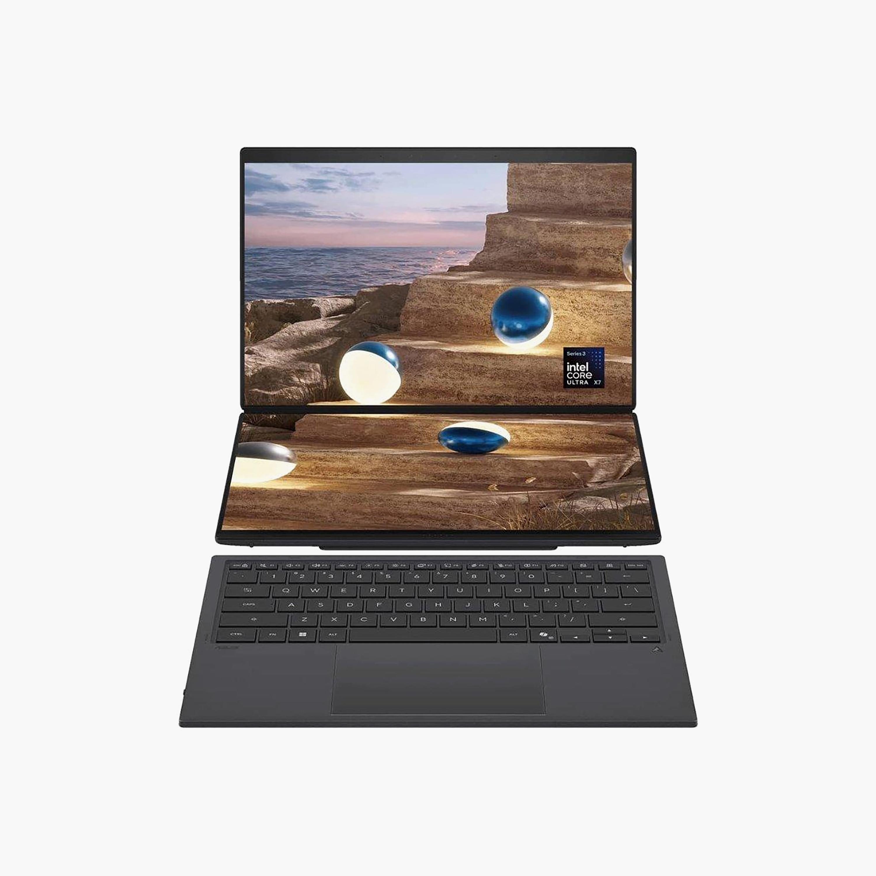 لابتوب أسوس زينبوك دو (شاشتين) بمعالج إنتل أولترا 7 355، رام 32 جيجابايت، 1 تيرابايت SSD، شاشة 14 بوصة 3K OLED باللمس، ويندوز 11 هوم - رمادي | UX8407AA-SN062W-electronics-laptops-image-1