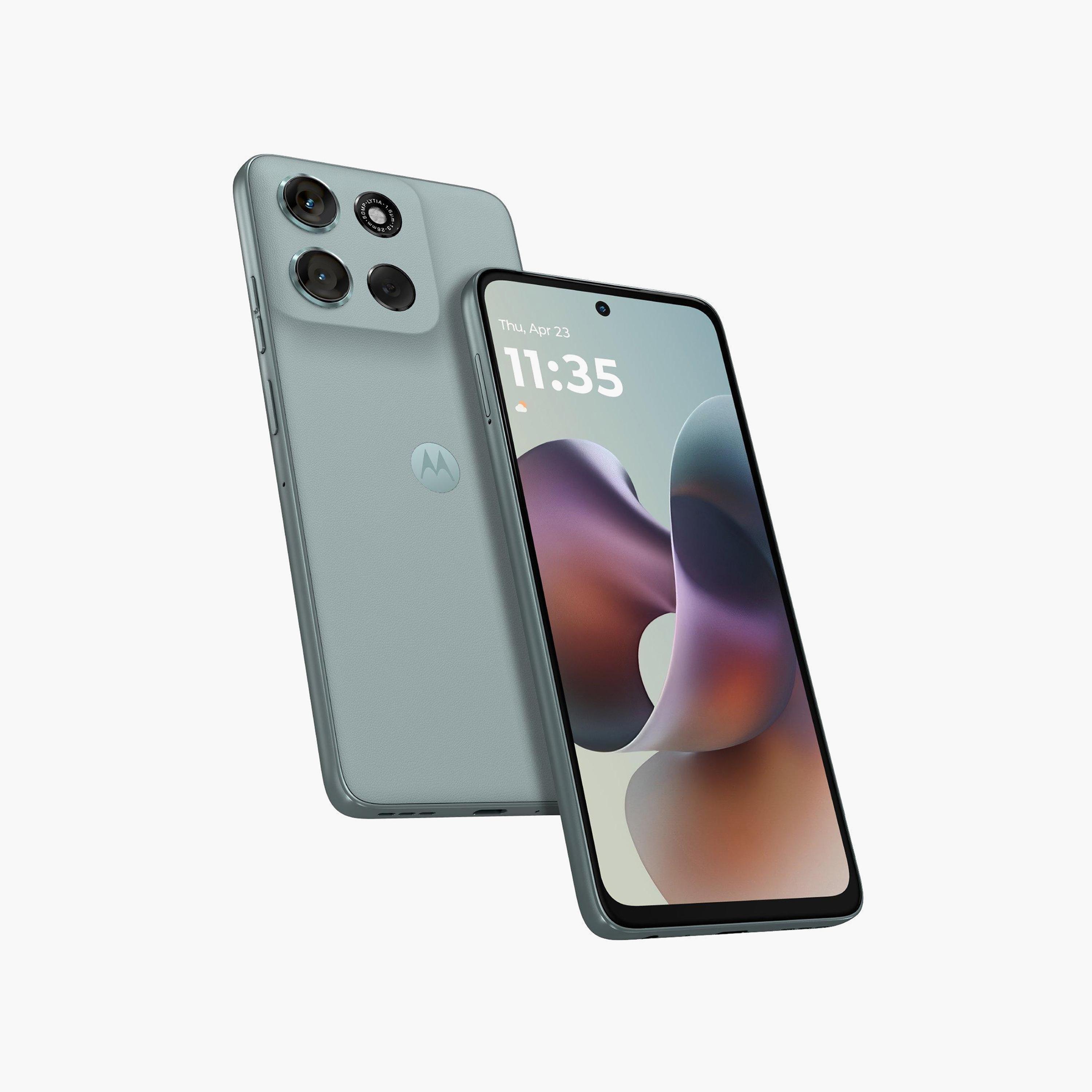 هاتف ذكي موتورولا G56 يدعم تكنولوجيا الجيل الخامس 5G، ذاكرة 256 جيجابايت، رام 12 جيجابايت، شاشة 6.72 بوصة، معالج ميديا تيك ديمينسيتي 7060، نظام أندرويد - رمادي ضبابي-electronics-phones-image-1