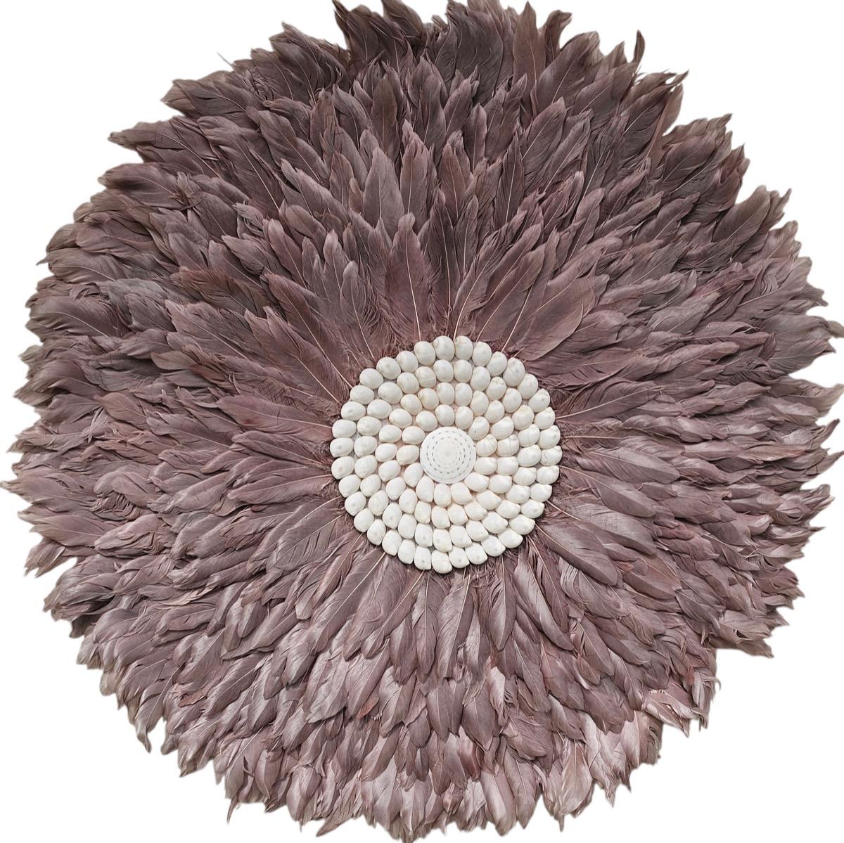 The 8 Senses Living Feather Juju Extra Large Wall Decor with Shells - 70 cm