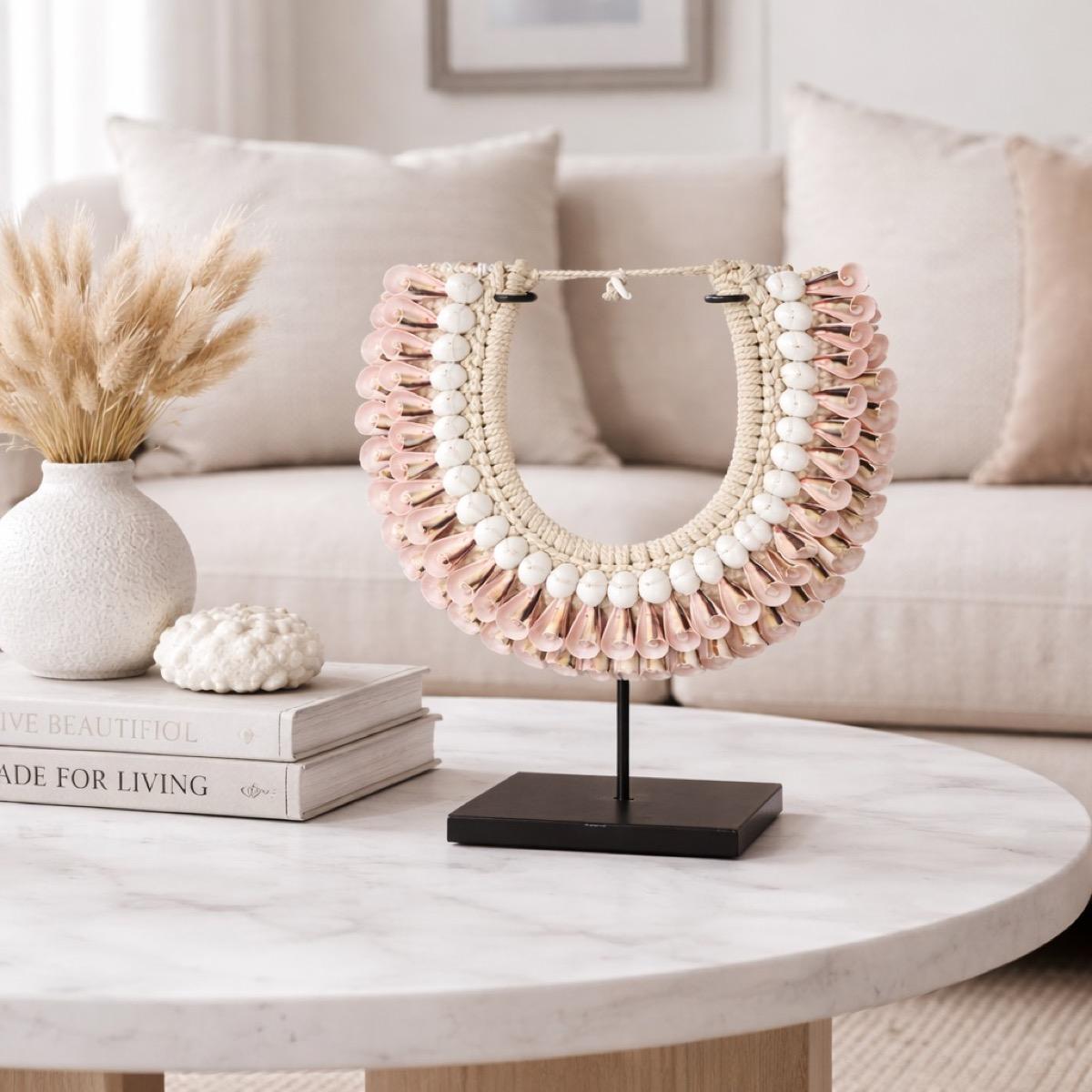 The 8 Senses Living Seashells Decor on Stand