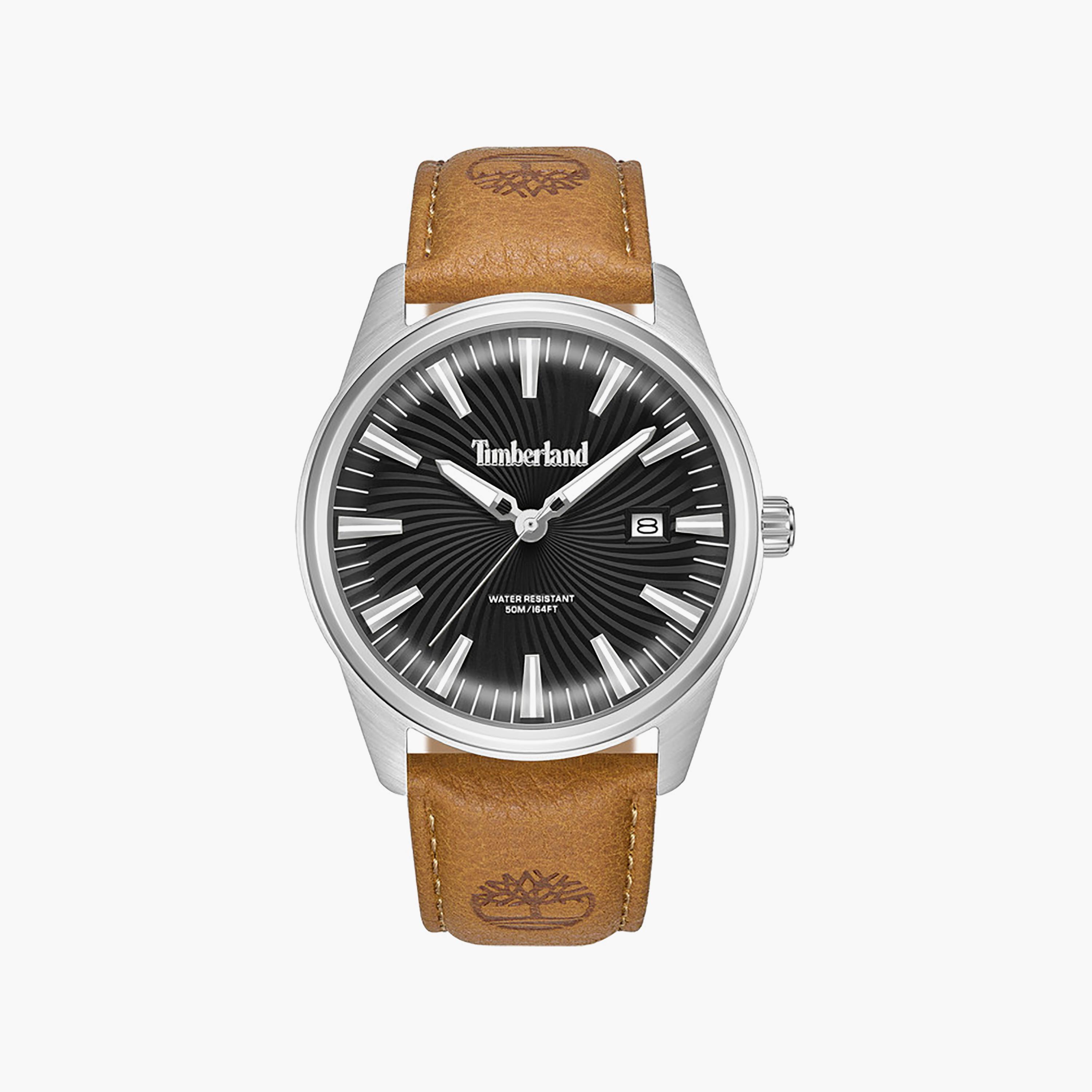 Birch Road Black Dial Leather Strap Analog Watch for Men 45mm-men-watchesandjewellery-watches-image-1