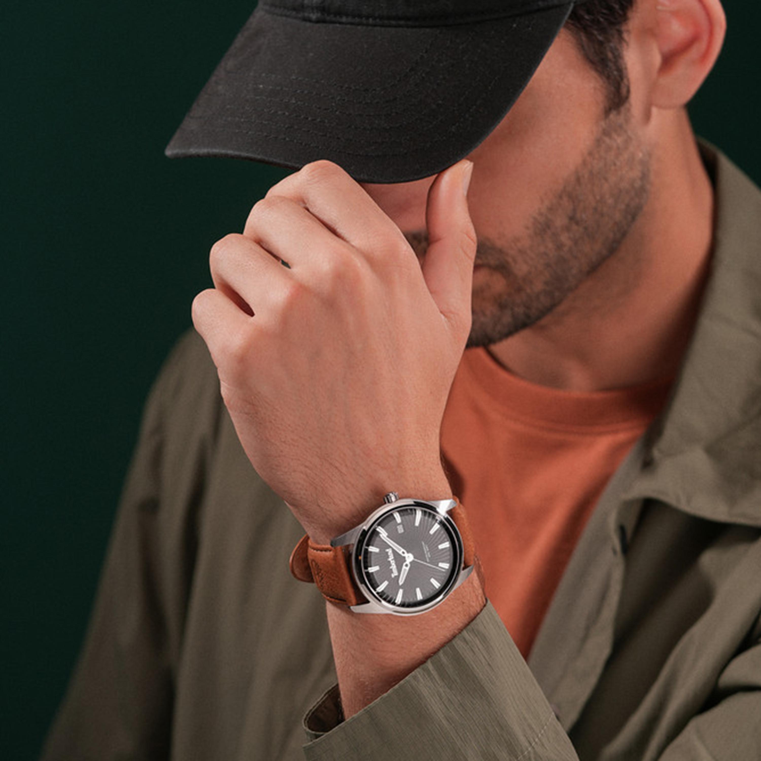 Birch Road Black Dial Leather Strap Analog Watch for Men 45mm-men-watchesandjewellery-watches-image-4