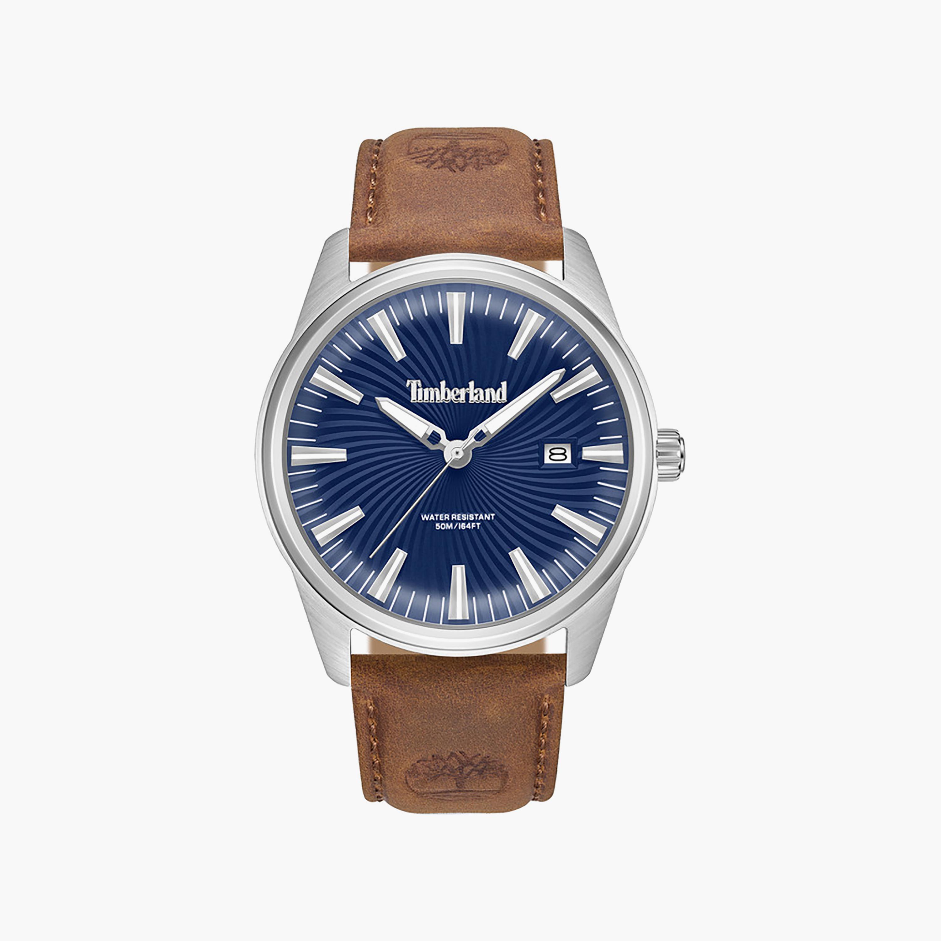 Birch Road Blue Dial Leather Strap Analog Watch for Men 45mm-men-watchesandjewellery-watches-image-1