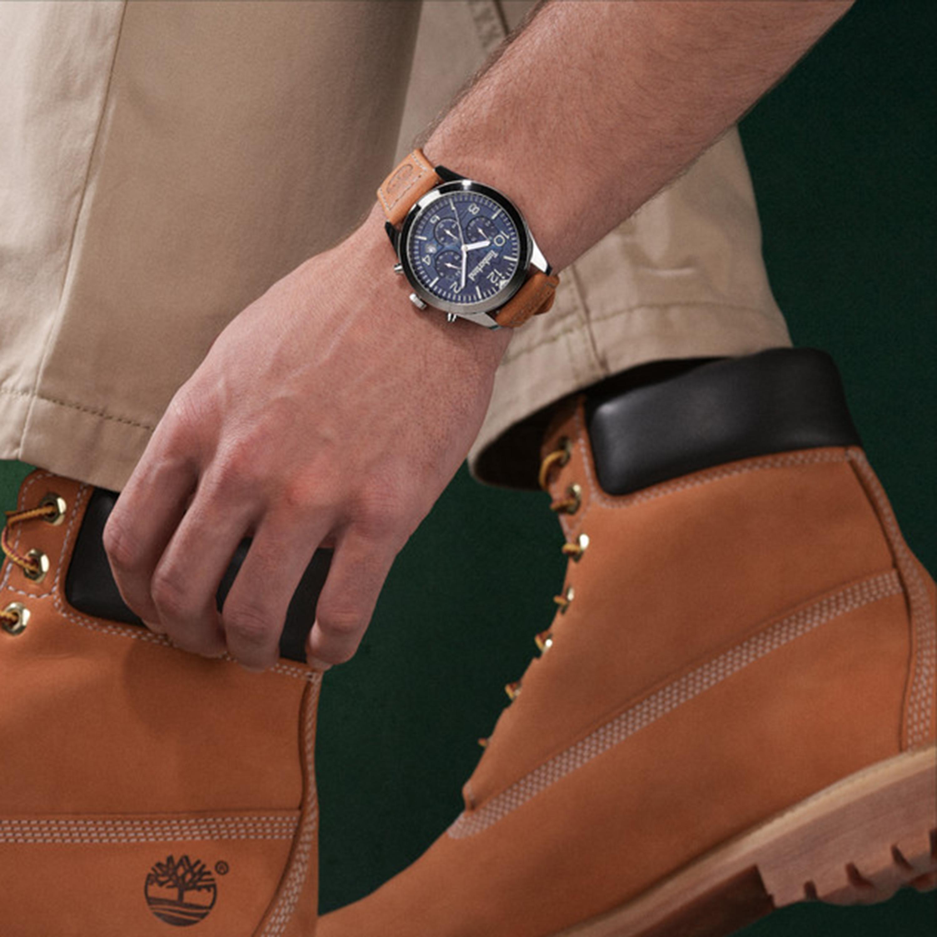 ساعة كيلينغتون بيك كرونوغراف للرجال، مينا أزرق وسوار جلدي، قطر 43 مم-men-watchesandjewellery-watches-image-4