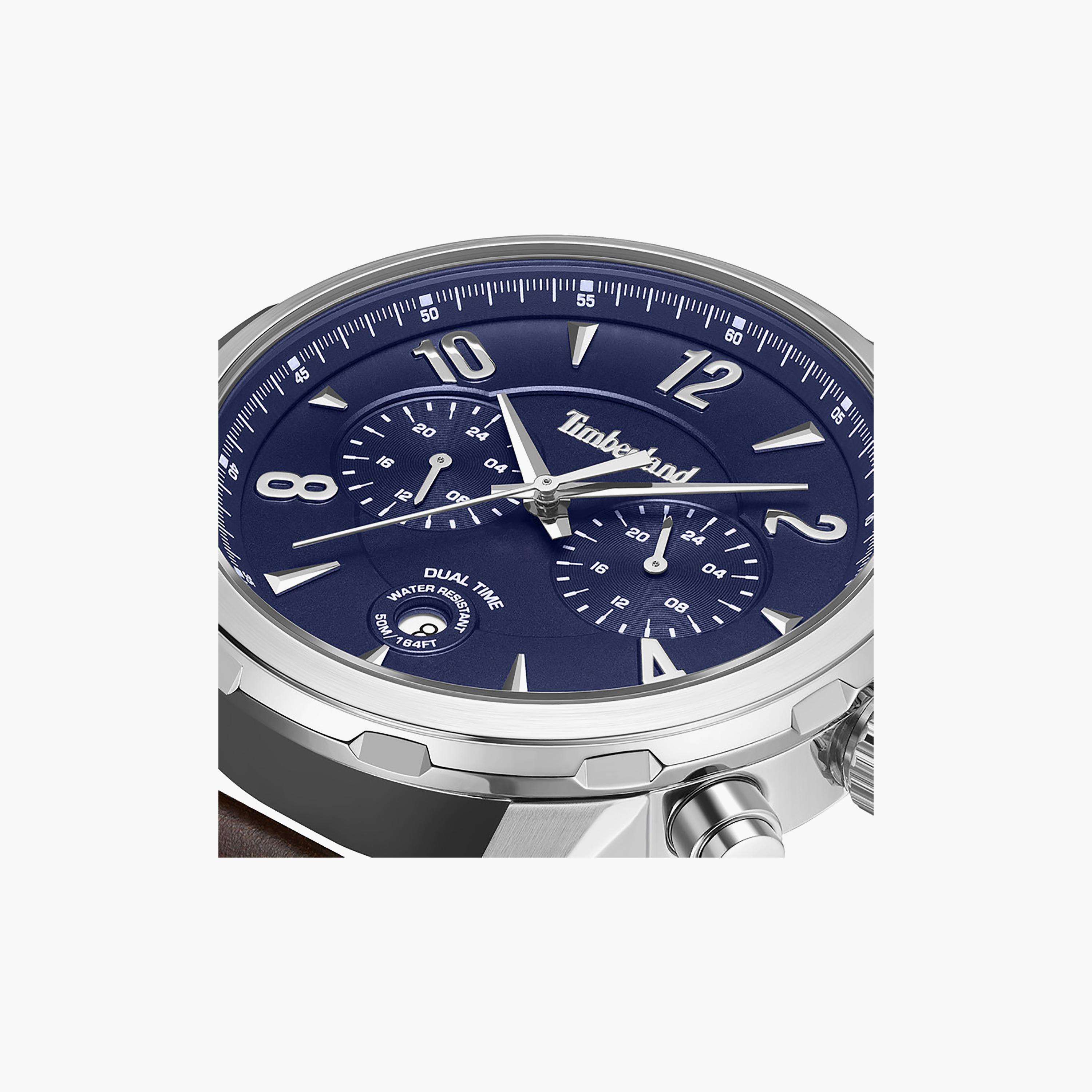 Newkirk Blue Dial Leather Strap Chronograph Watch for Men 46mm-men-watchesandjewellery-watches-image-4