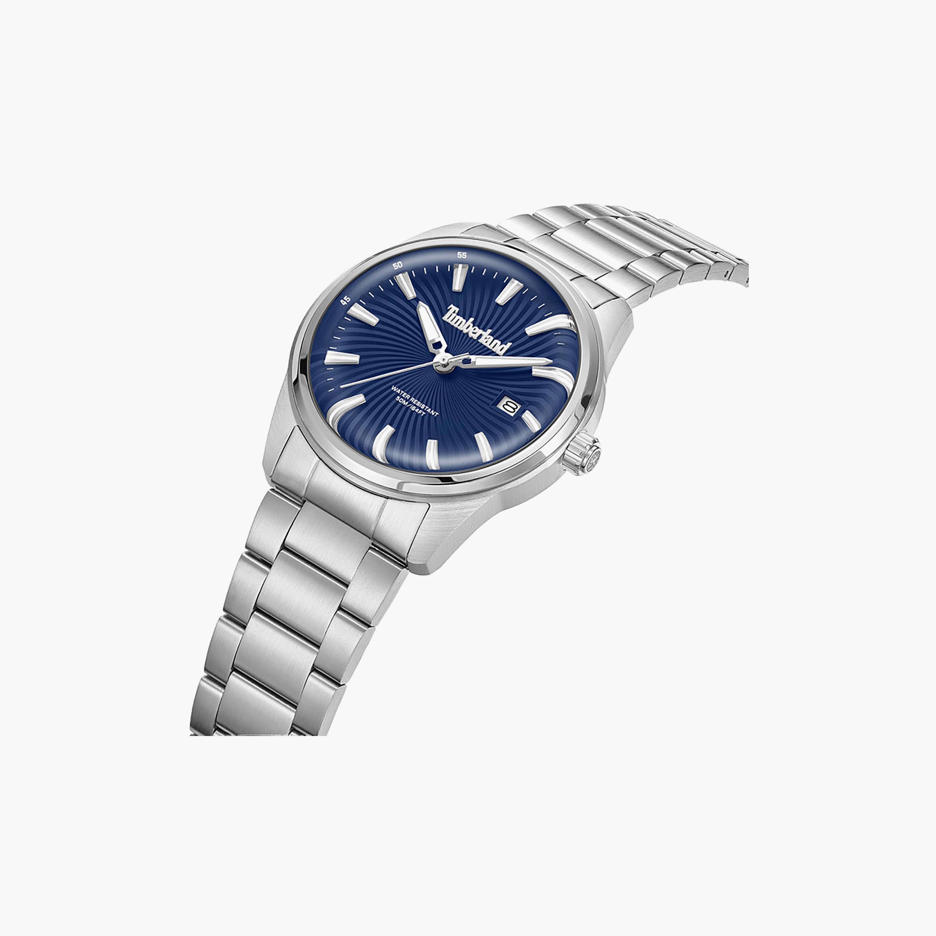 Birch Road Blue Dial Stainless Steel Bracelet Analog Watch for Men 45mm-men-watchesandjewellery-watches-image-2