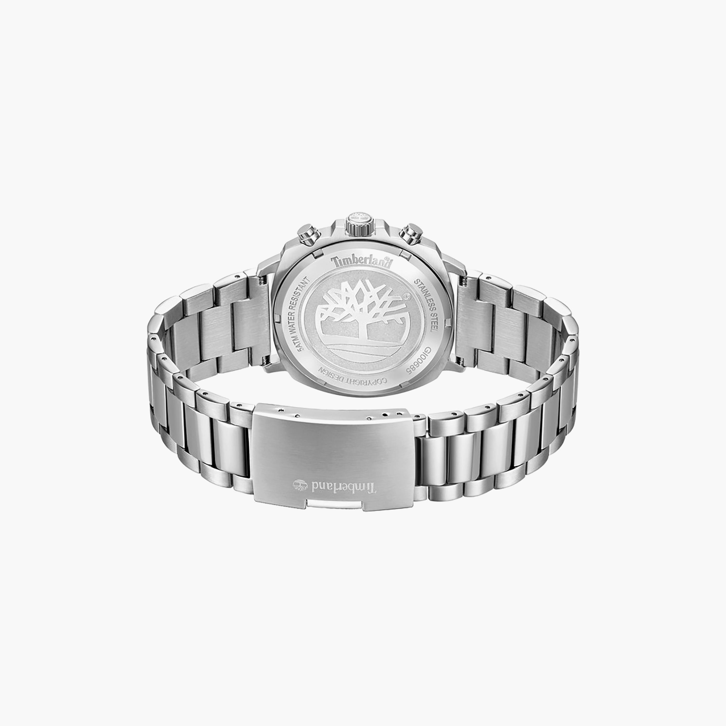 Dennys Bay Blue Dial Stainless Steel Bracelet Chronograph Watch for Men 44mm-men-watchesandjewellery-watches-image-3