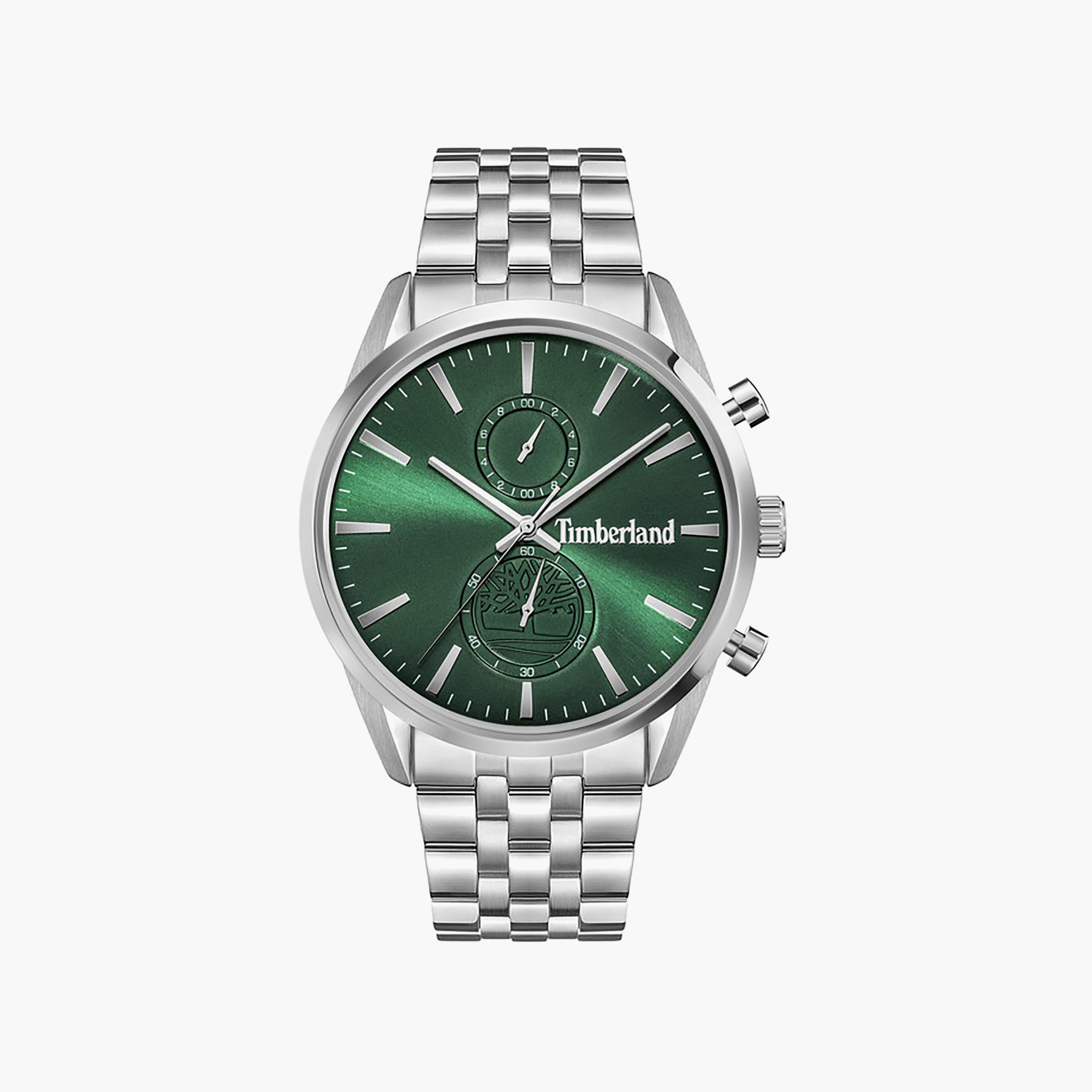 Sheepscot Green Dial Stainless Steel Bracelet Analog Watch for Men 43mm-men-watchesandjewellery-watches-image-1