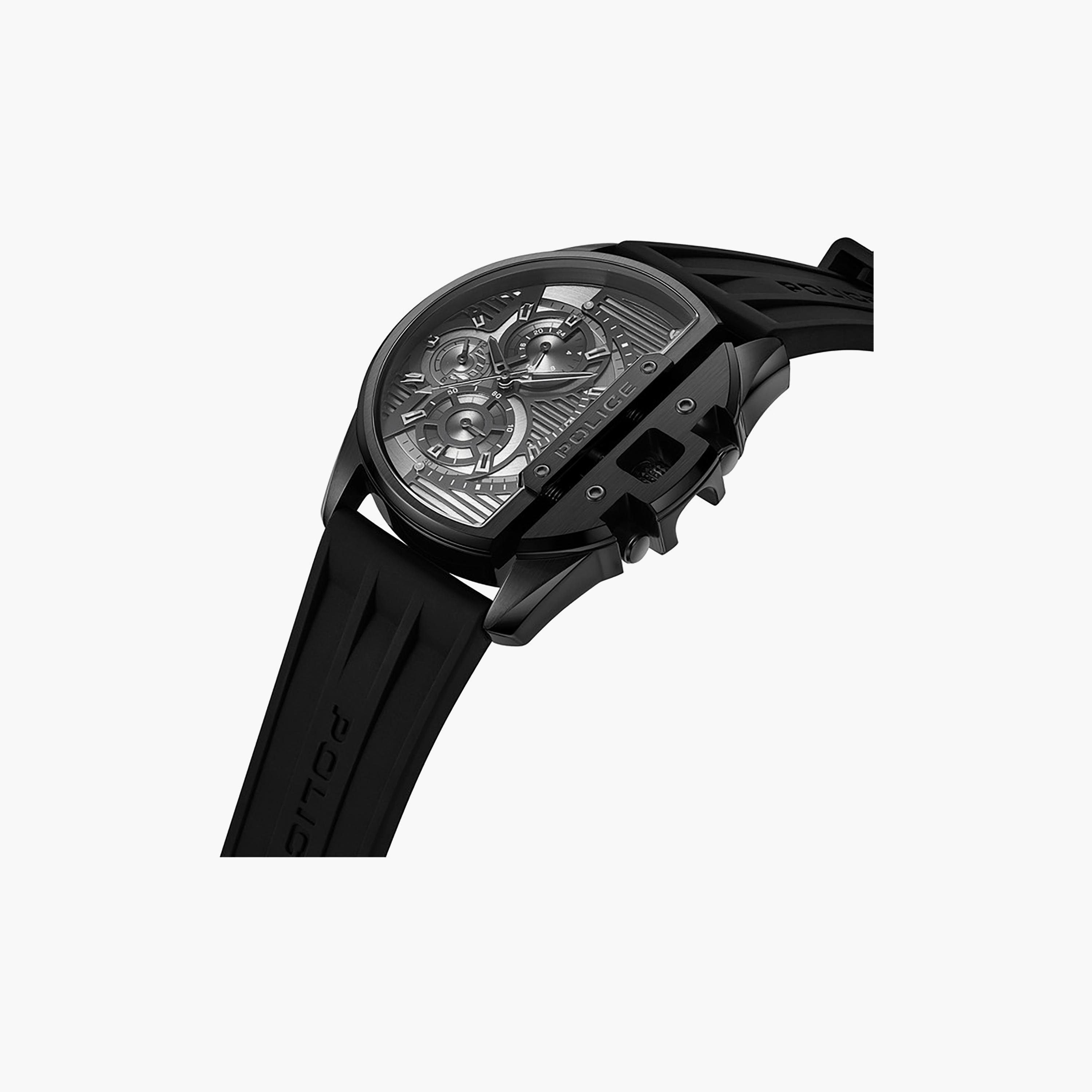 Daintree Black Dial Silicone Strap Chronograph Watch for Men 48mm-men-watchesandjewellery-watches-image-2