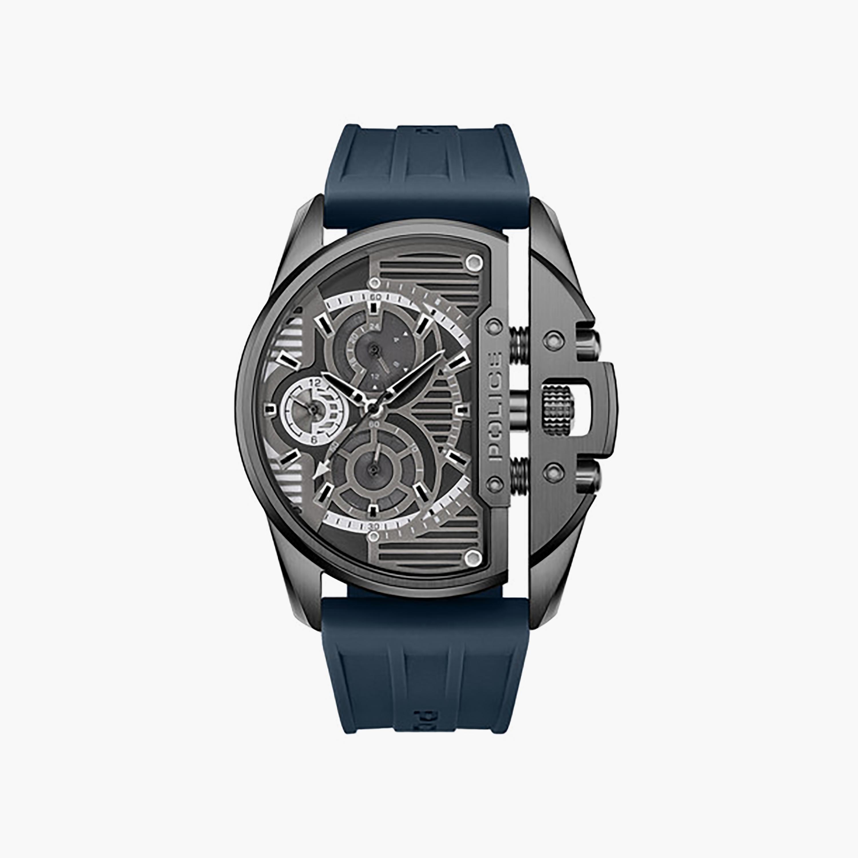 Daintree Black Dial Silicone Strap Chronograph Watch for Men 48mm-men-watchesandjewellery-watches-image-1