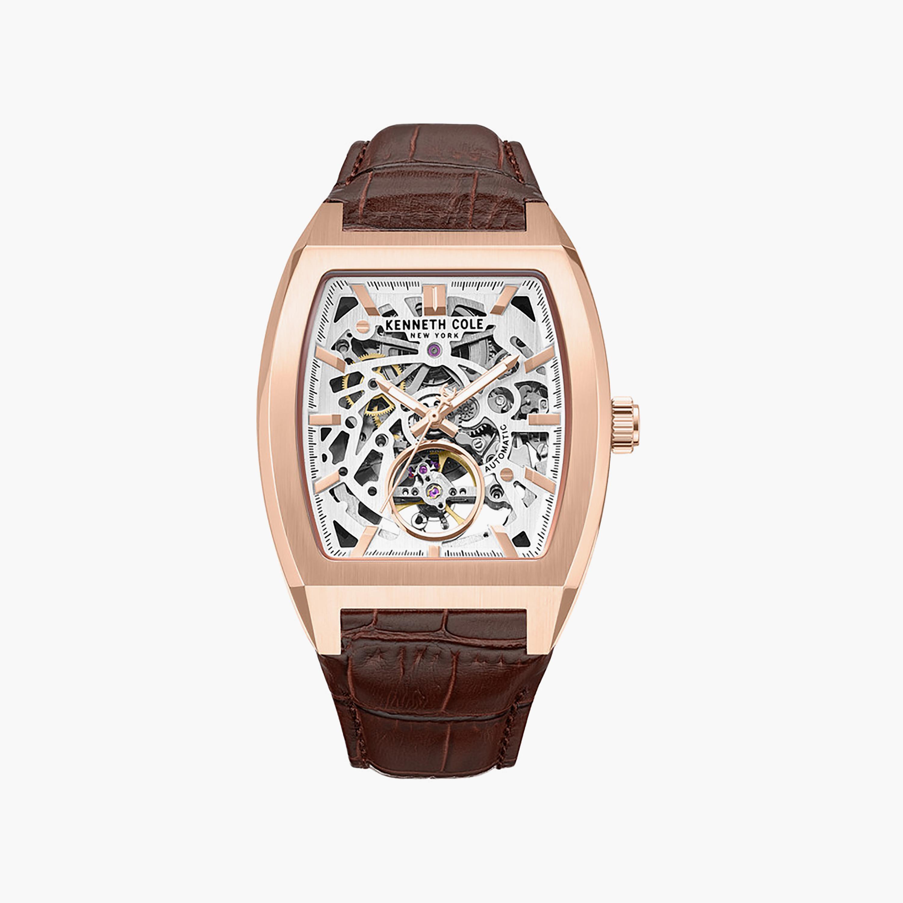 White Dial Leather Strap Multifunction Watch for Men 40mm-men-watchesandjewellery-watches-image-1