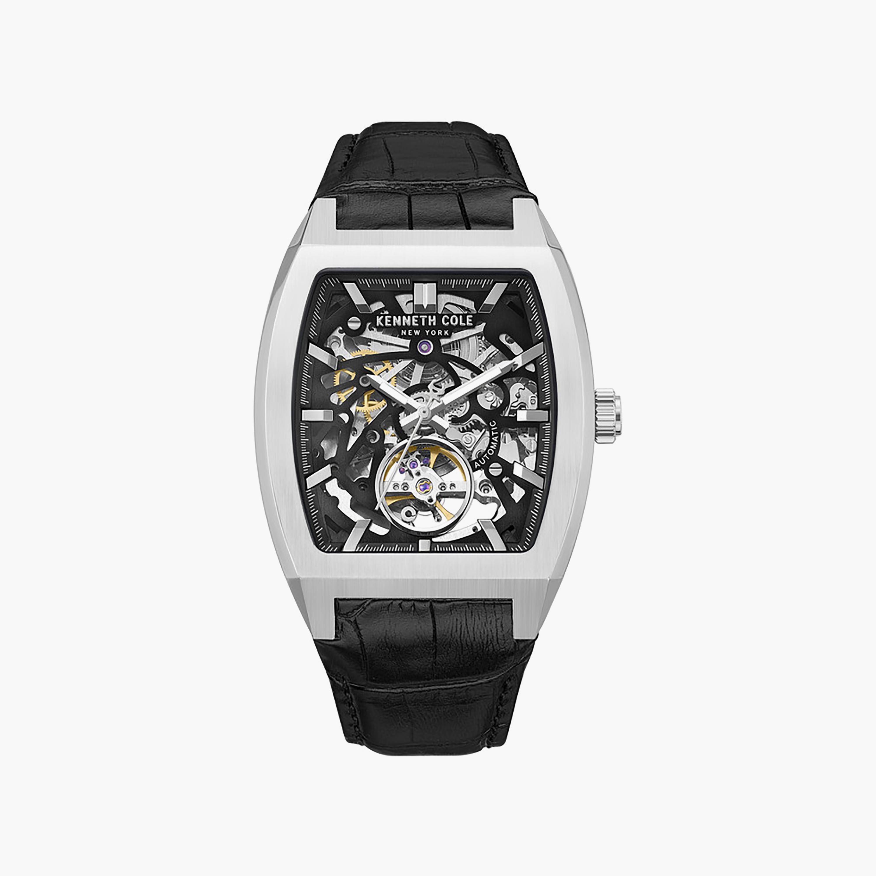 Black Dial Leather Strap Multifunction Watch for Men 40mm-men-watchesandjewellery-watches-image-1