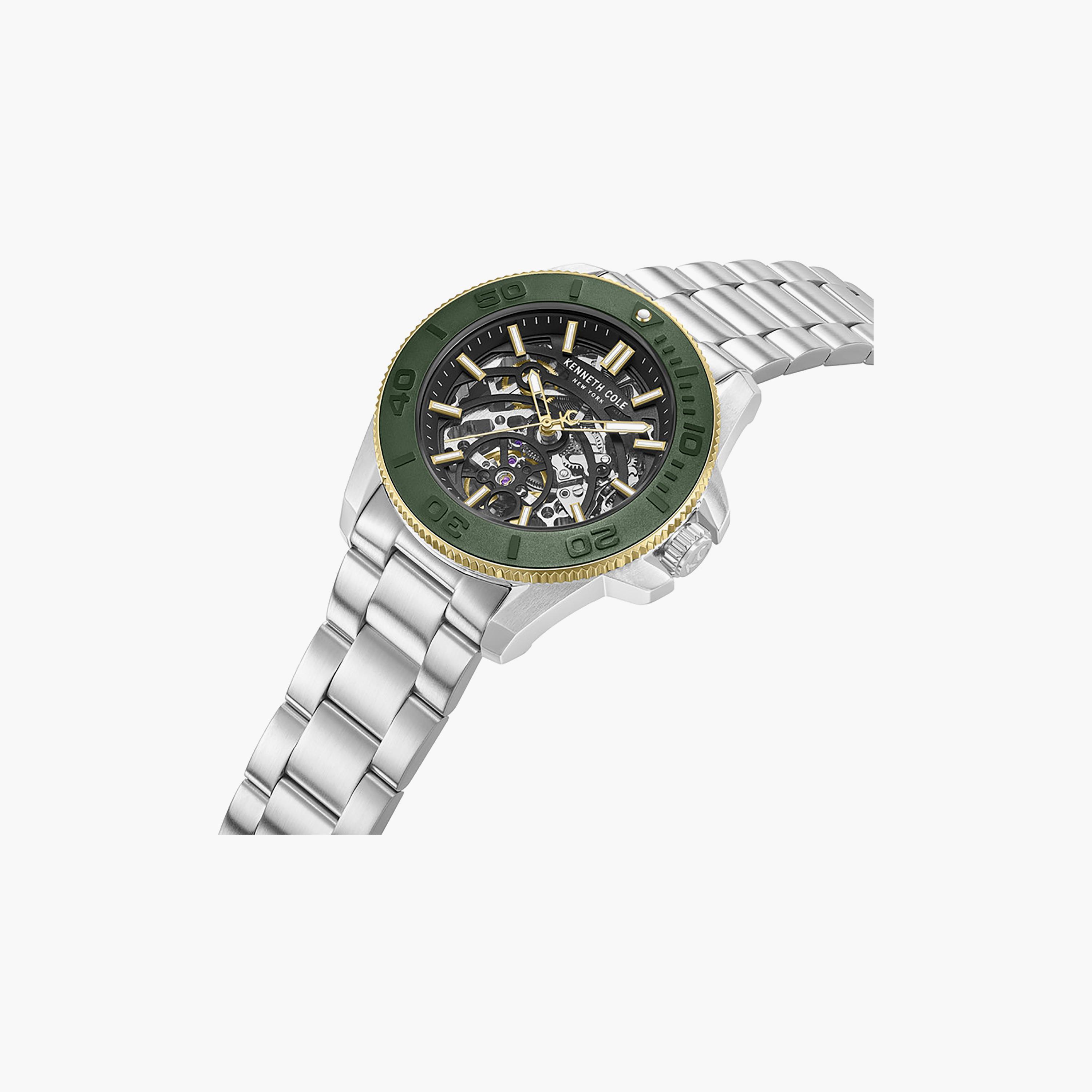 Black Dial Stainless Steel Bracelet Multifunction Watch for Men 43mm-men-watchesandjewellery-watches-image-2