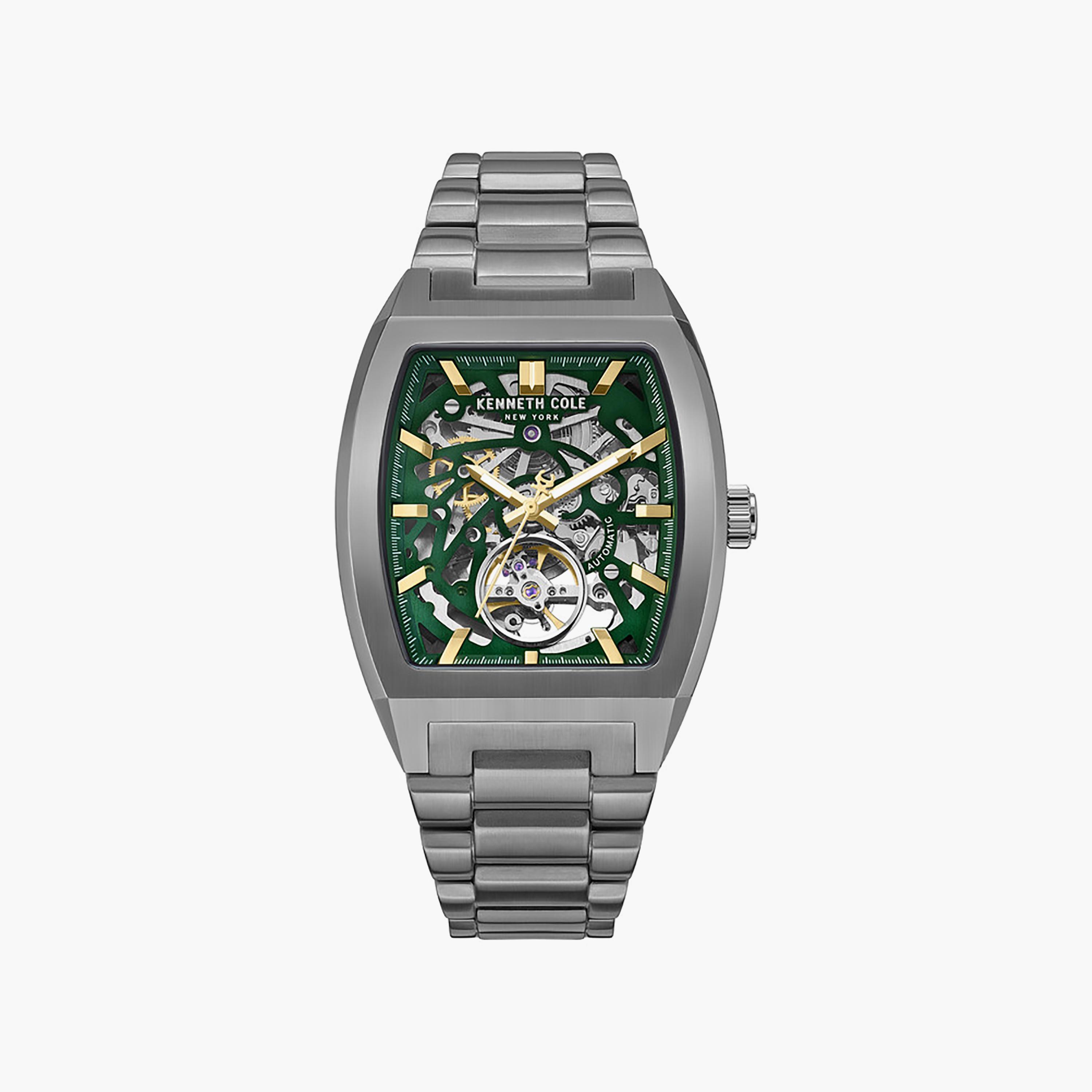 Green Dial Stainless Steel Bracelet Multifunction Watch for Men 40mm-men-watchesandjewellery-watches-image-1