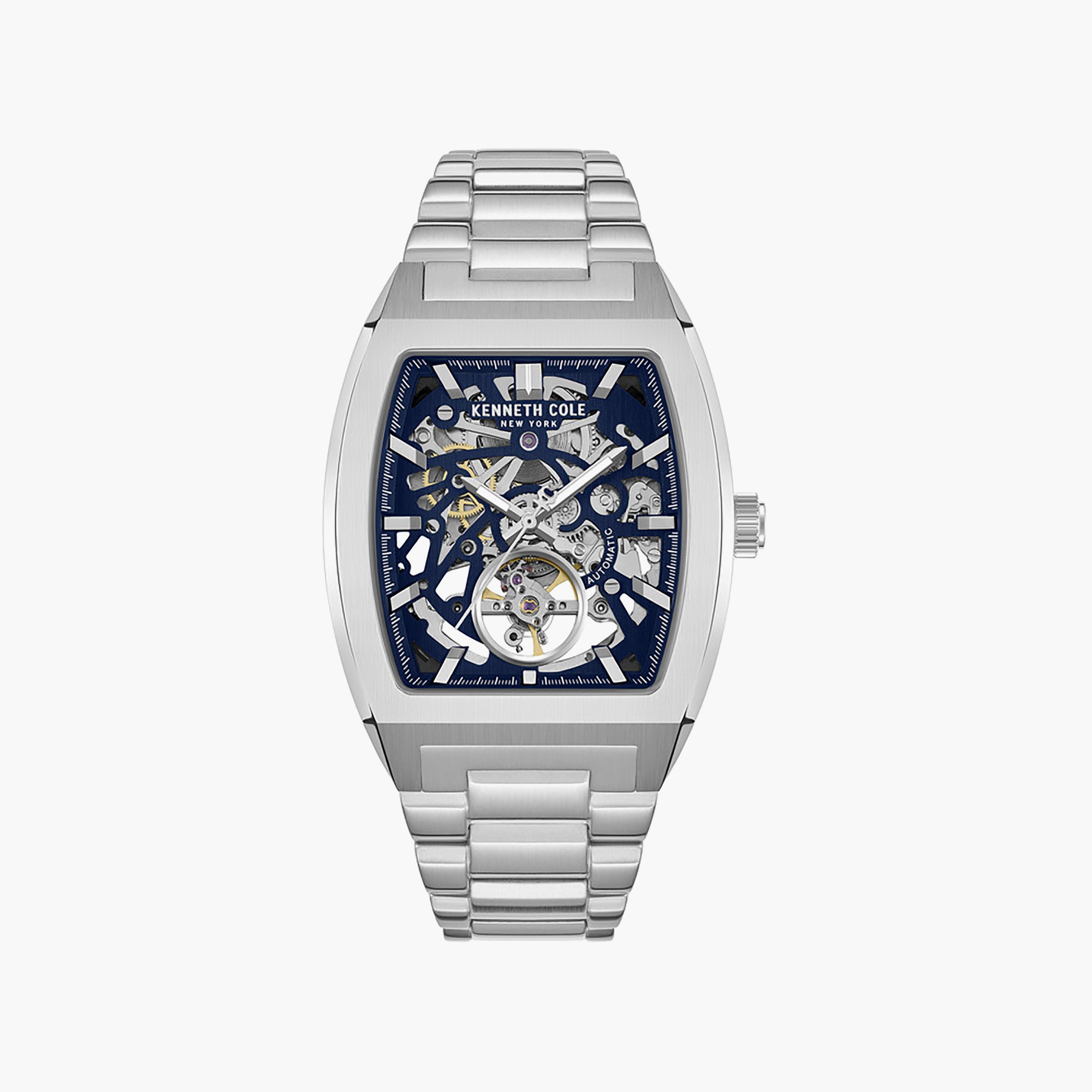 Blue Dial Stainless Steel Bracelet Multifunction Watch for Men 40mm-men-watchesandjewellery-watches-image-1