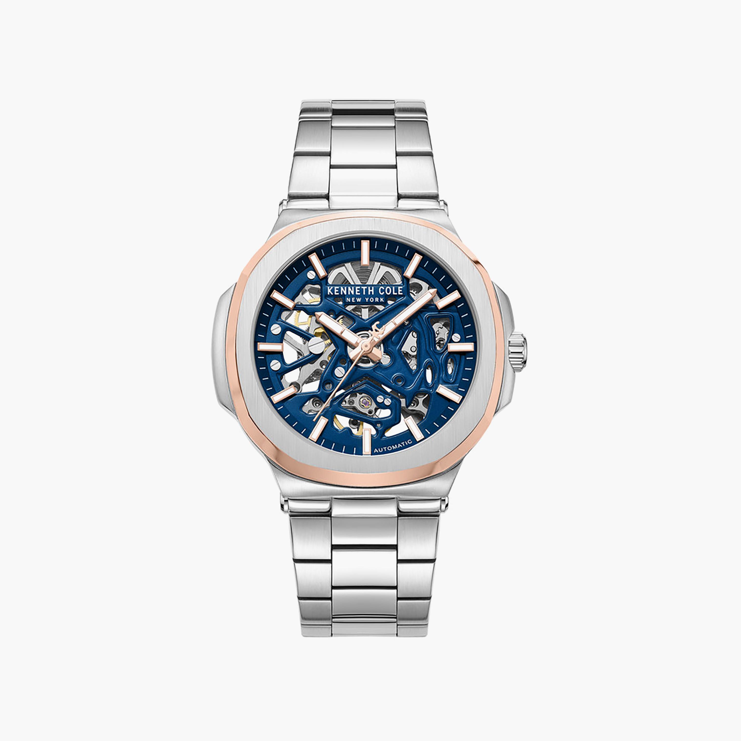 Blue Dial Stainless Steel Bracelet Multifunction Watch for Men 45.5mm-men-watchesandjewellery-watches-image-1
