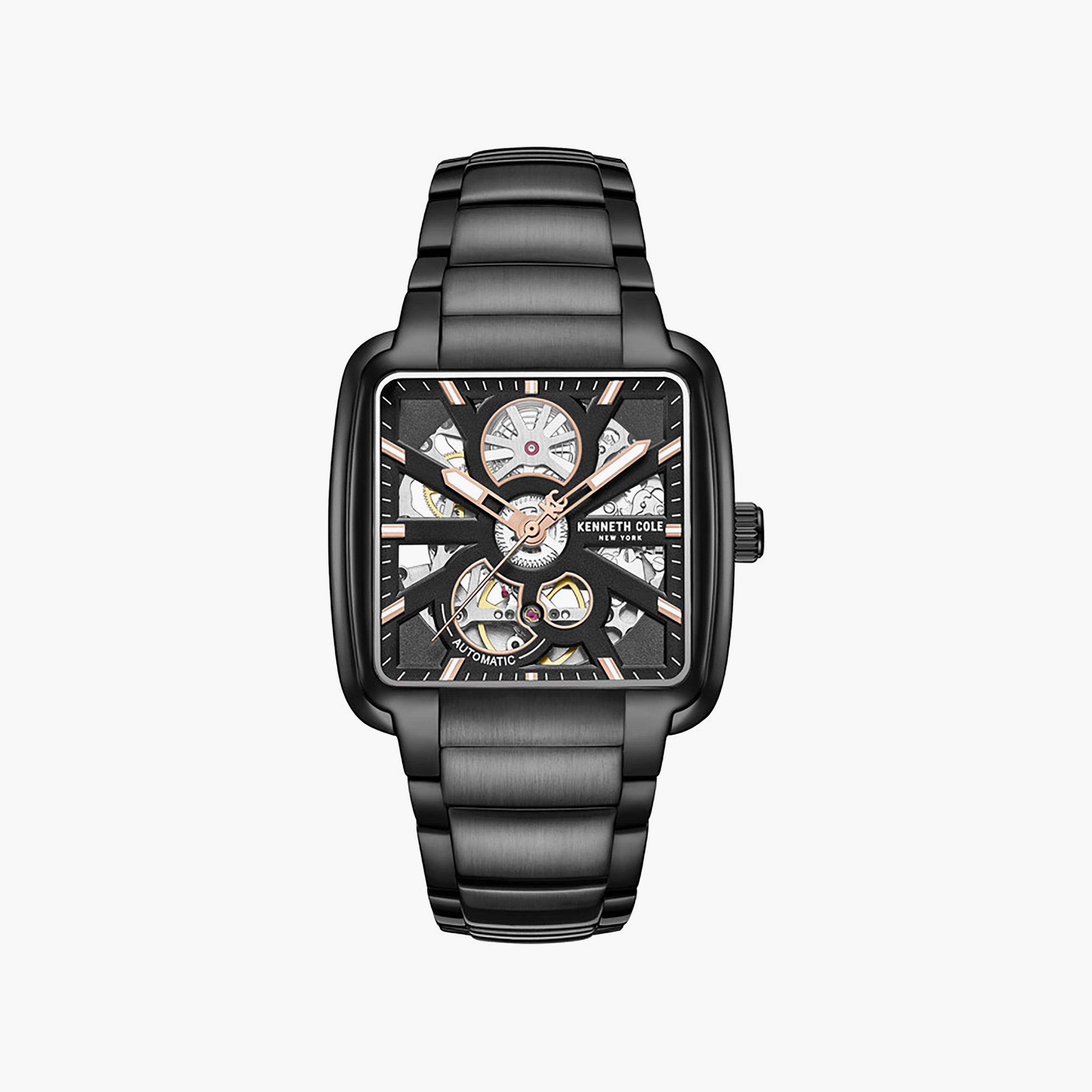 Black Dial Stainless Steel Bracelet Multifunction Watch for Men 40mm-men-watchesandjewellery-watches-image-1