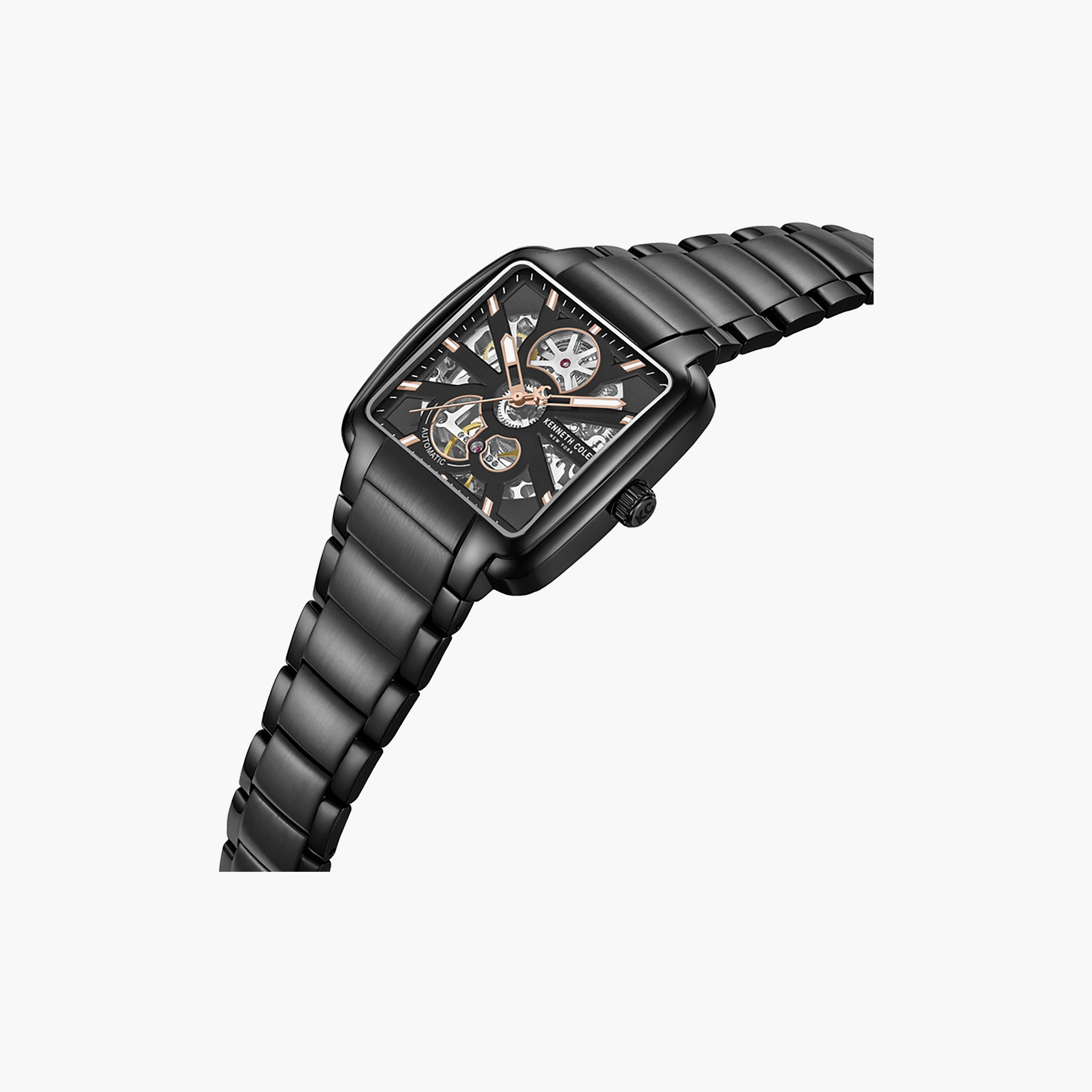 Black Dial Stainless Steel Bracelet Multifunction Watch for Men 40mm-men-watchesandjewellery-watches-image-2