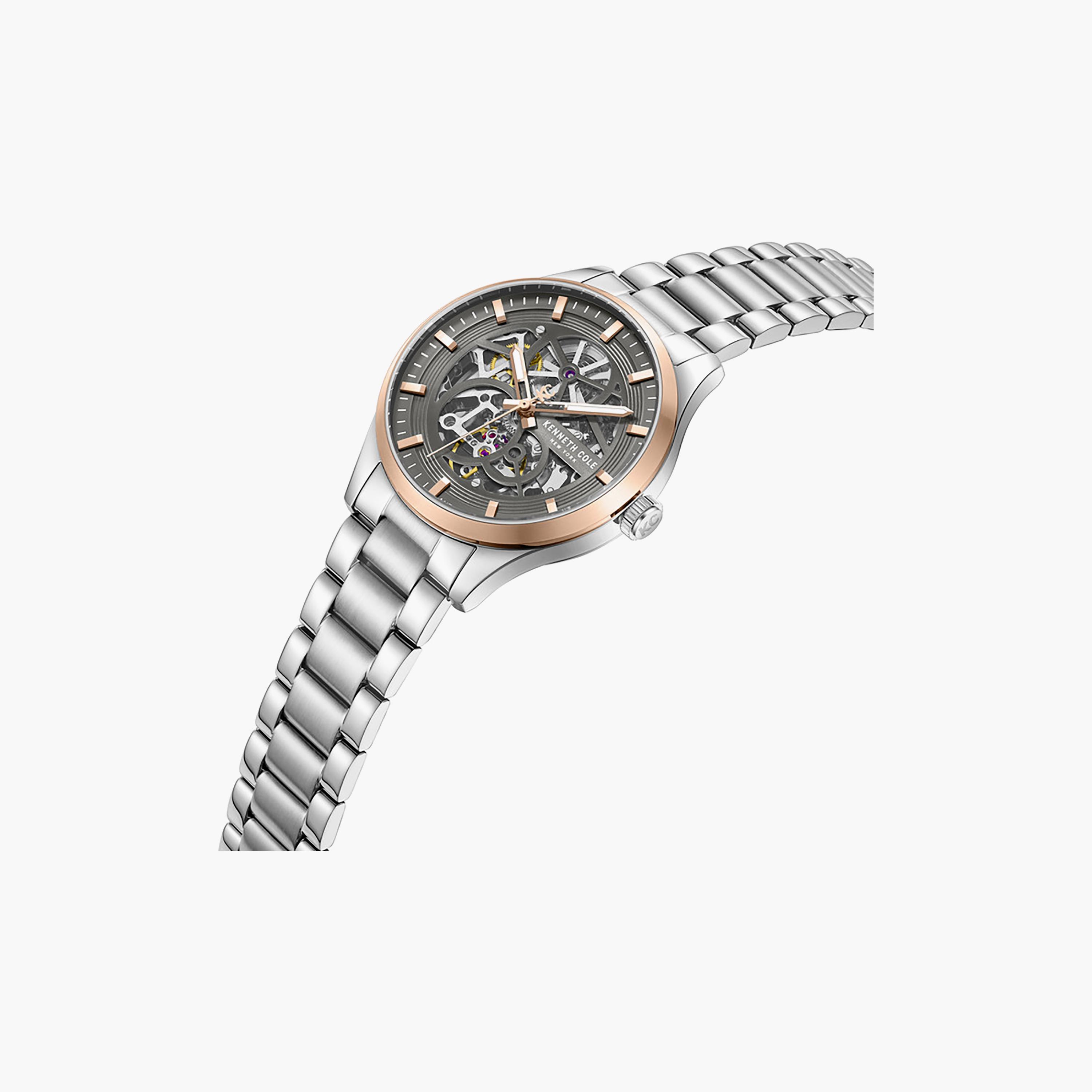 Warm Grey Dial Stainless Steel Bracelet Multifunction Watch for Men 42mm-men-watchesandjewellery-watches-image-2