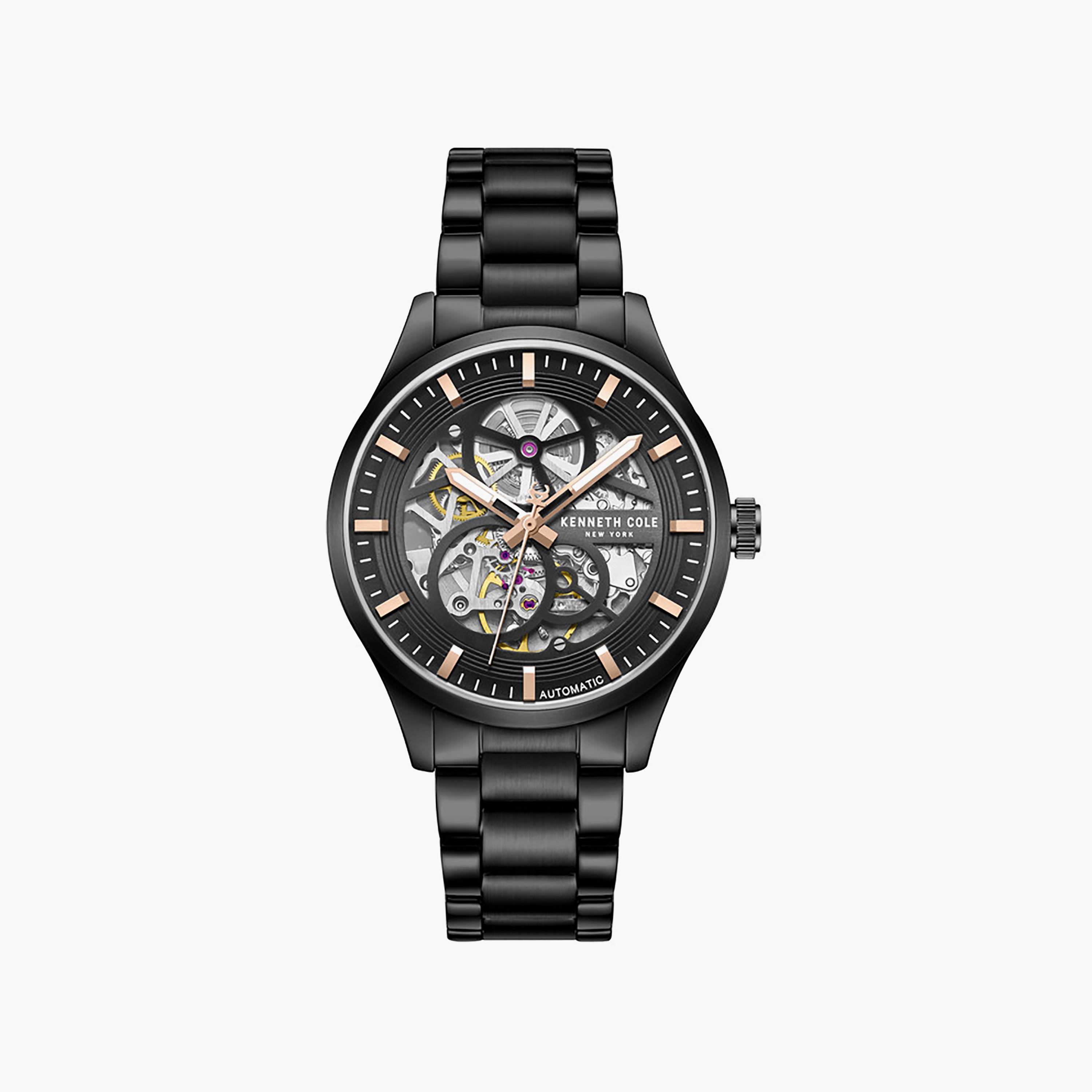 Black Dial Stainless Steel Bracelet Multifunction Watch for Men 42mm-men-watchesandjewellery-watches-image-1