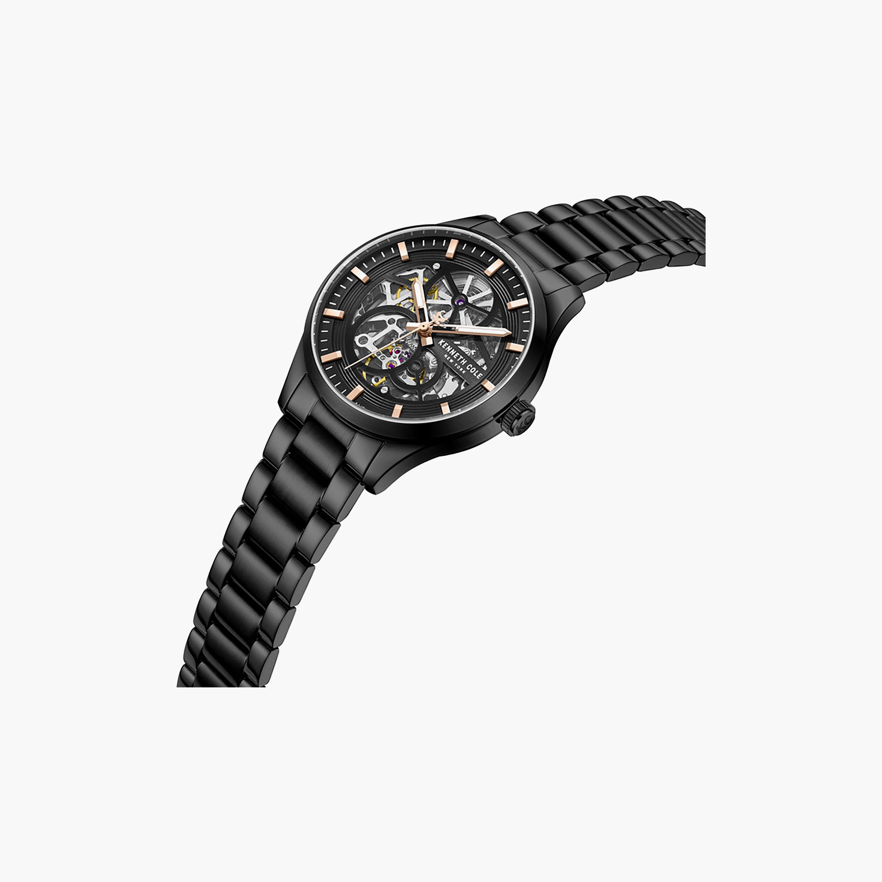 Black Dial Stainless Steel Bracelet Multifunction Watch for Men 42mm-men-watchesandjewellery-watches-image-2