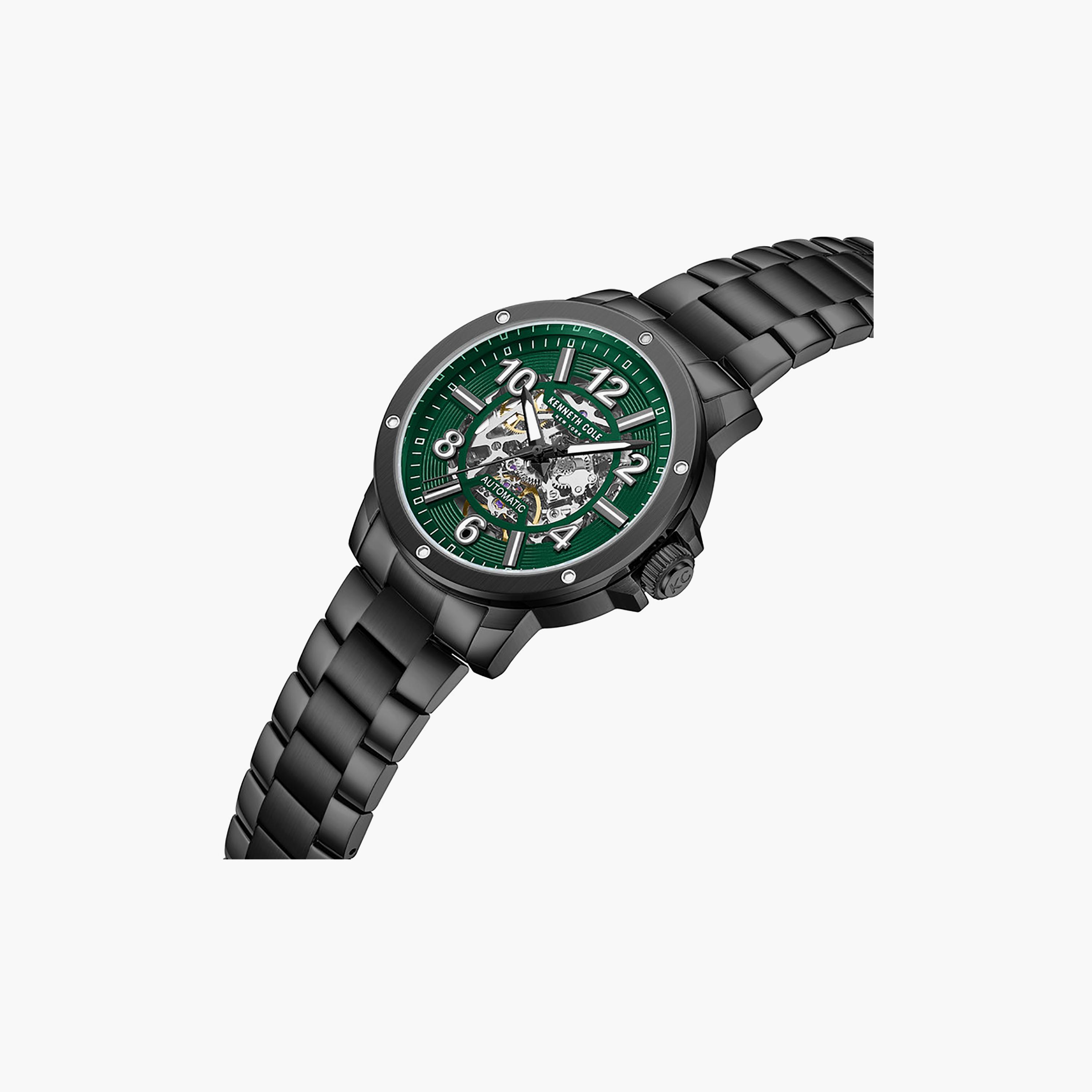 Green Dial Stainless Steel Bracelet Multifunction Watch for Men 44mm-men-watchesandjewellery-watches-image-2