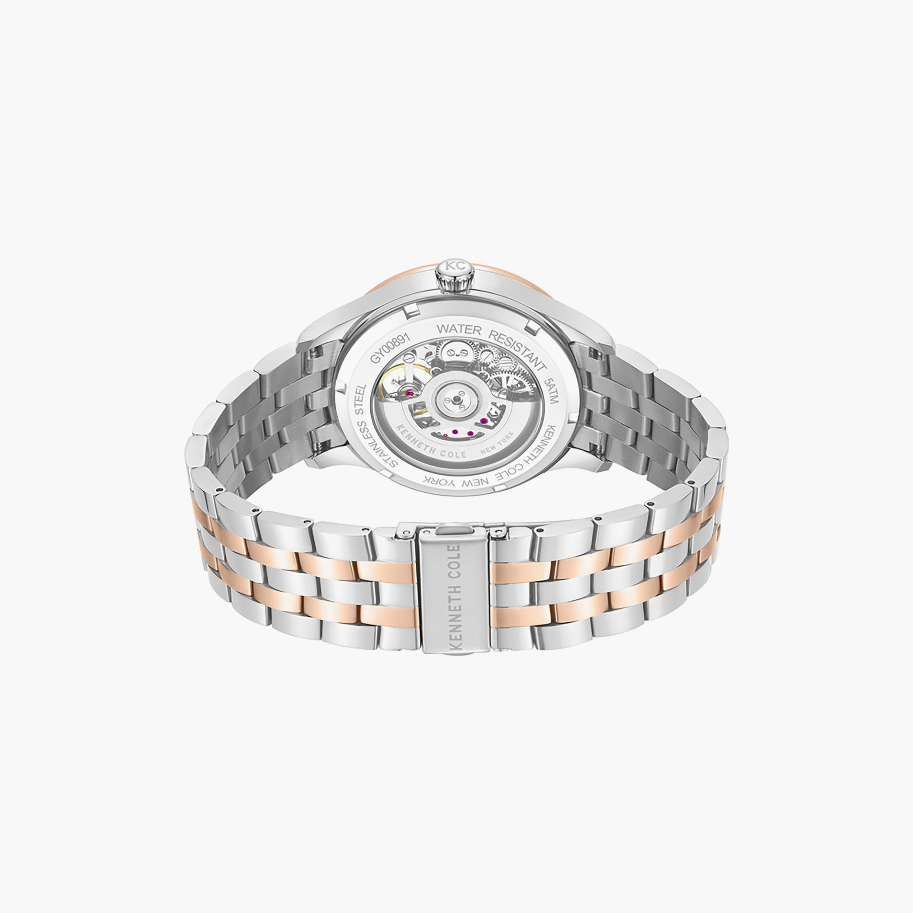 Blue Mother Of Pearl Dial Stainless Steel Bracelet Multifunction Watch for Men 43mm-men-watchesandjewellery-watches-image-3