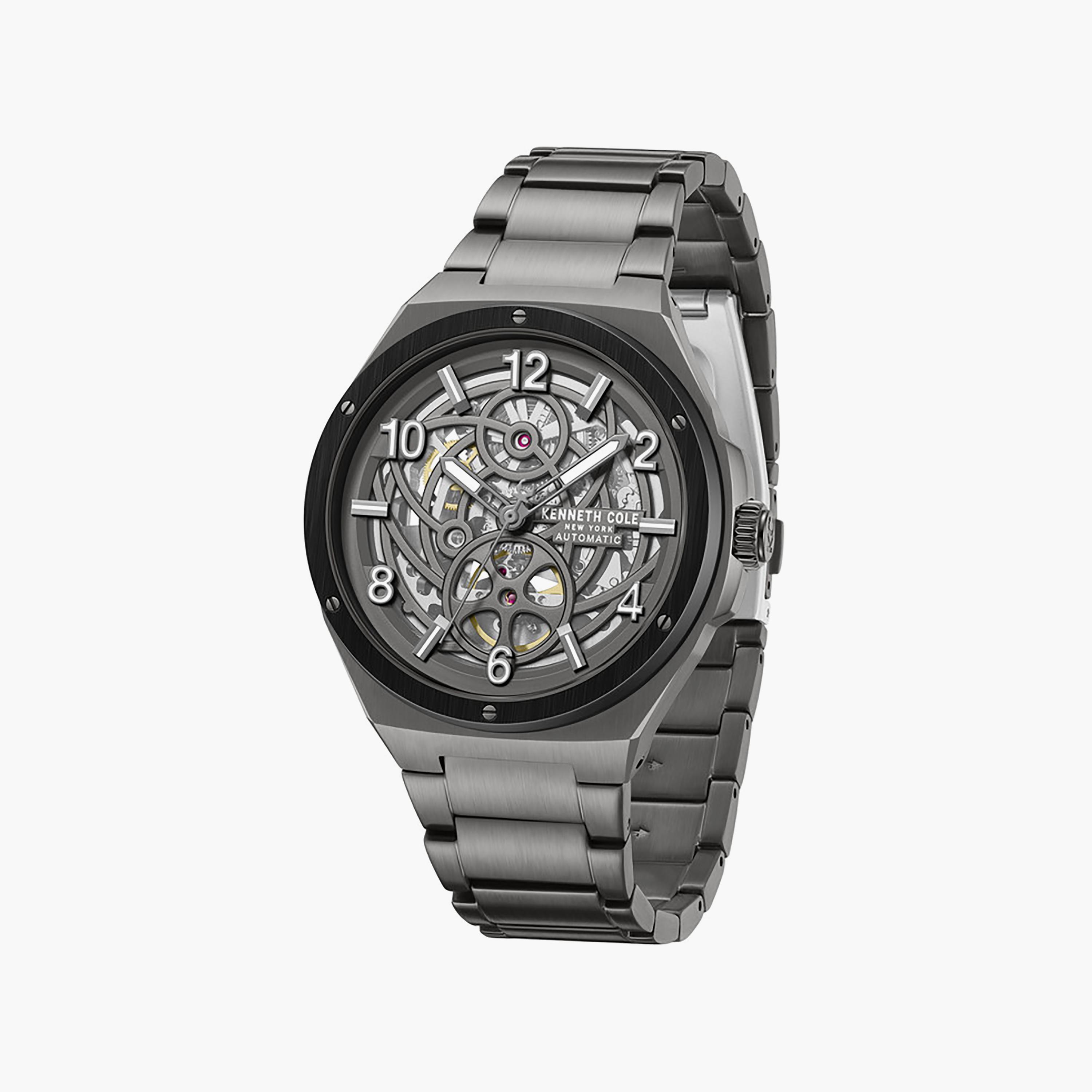 Gun Dial Stainless Steel Bracelet Multifunction Watch for Men 43.5mm-men-watchesandjewellery-watches-image-3