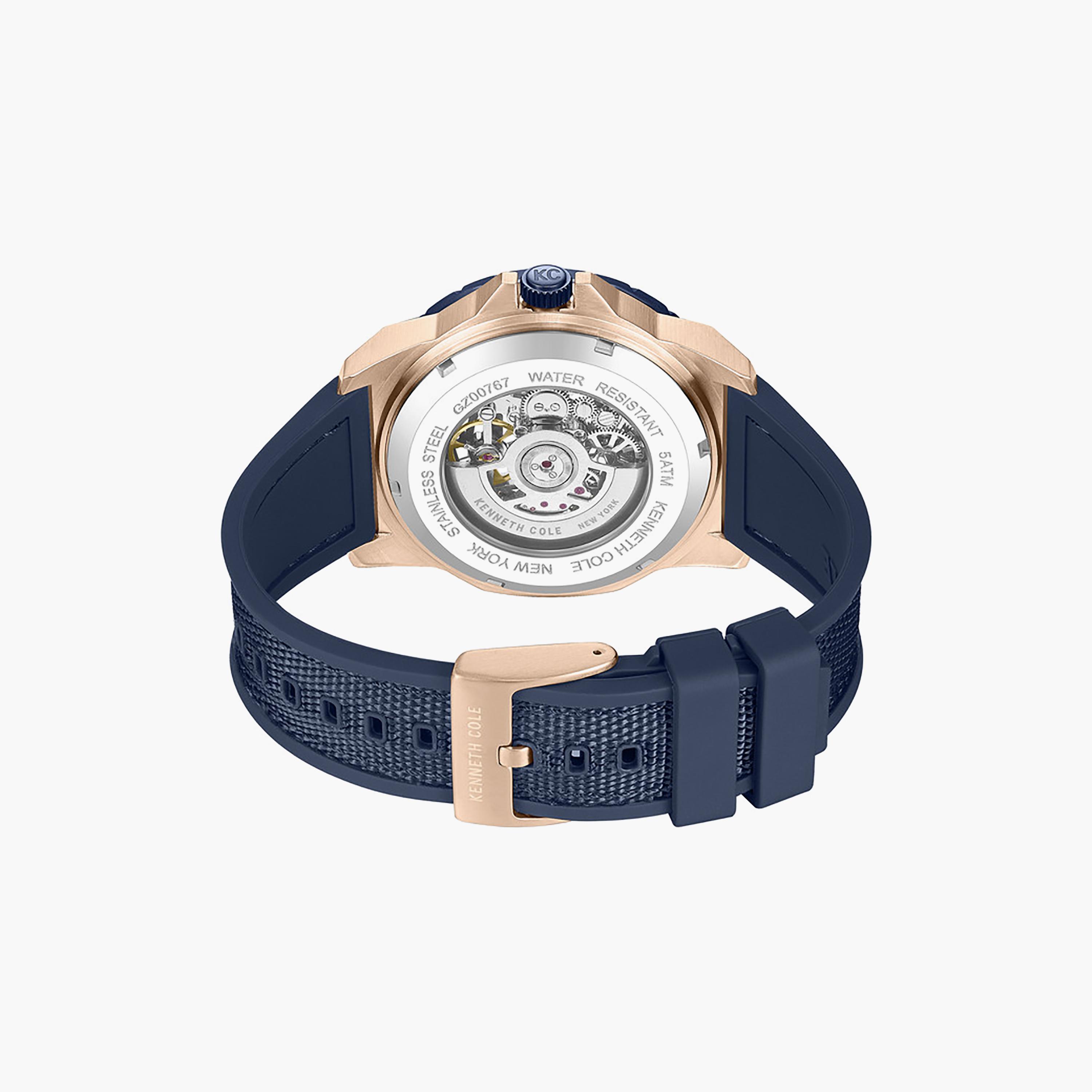 Blue Dial Silicone Strap Multifunction Watch for Men 45mm-men-watchesandjewellery-watches-image-4