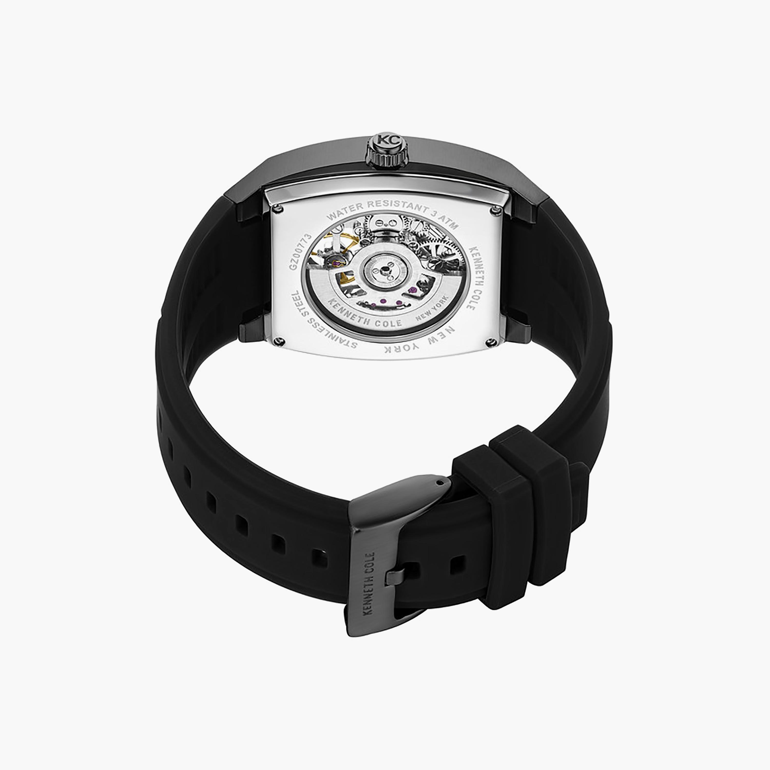 Black Dial Silicone Strap Multifunction Watch for Men 40mm-men-watchesandjewellery-watches-image-2