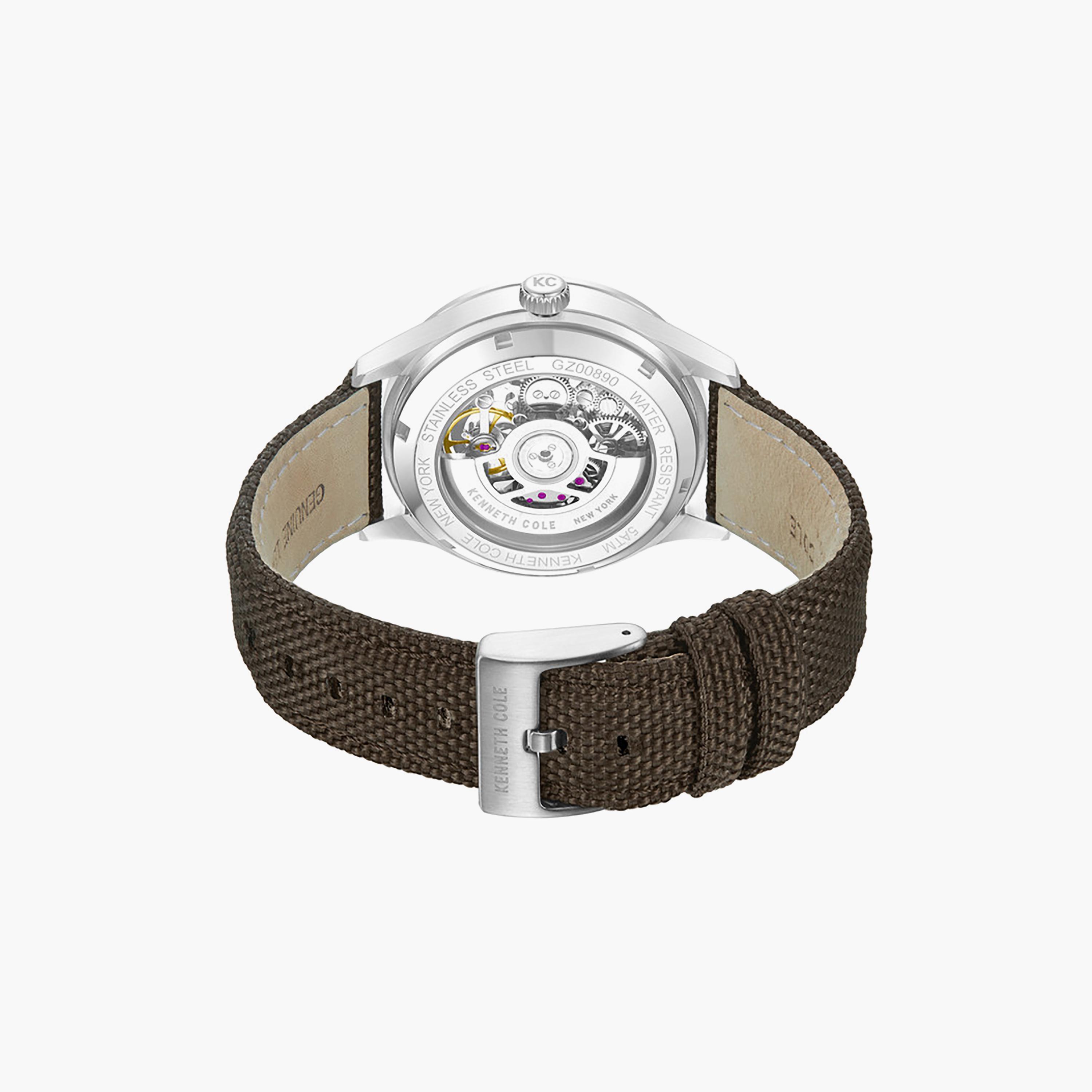 ساعة متعددة الوظائف للرجال، بمينا أخضر وسوار جلدي، مقاس 43.5 ملم-men-watchesandjewellery-watches-image-4