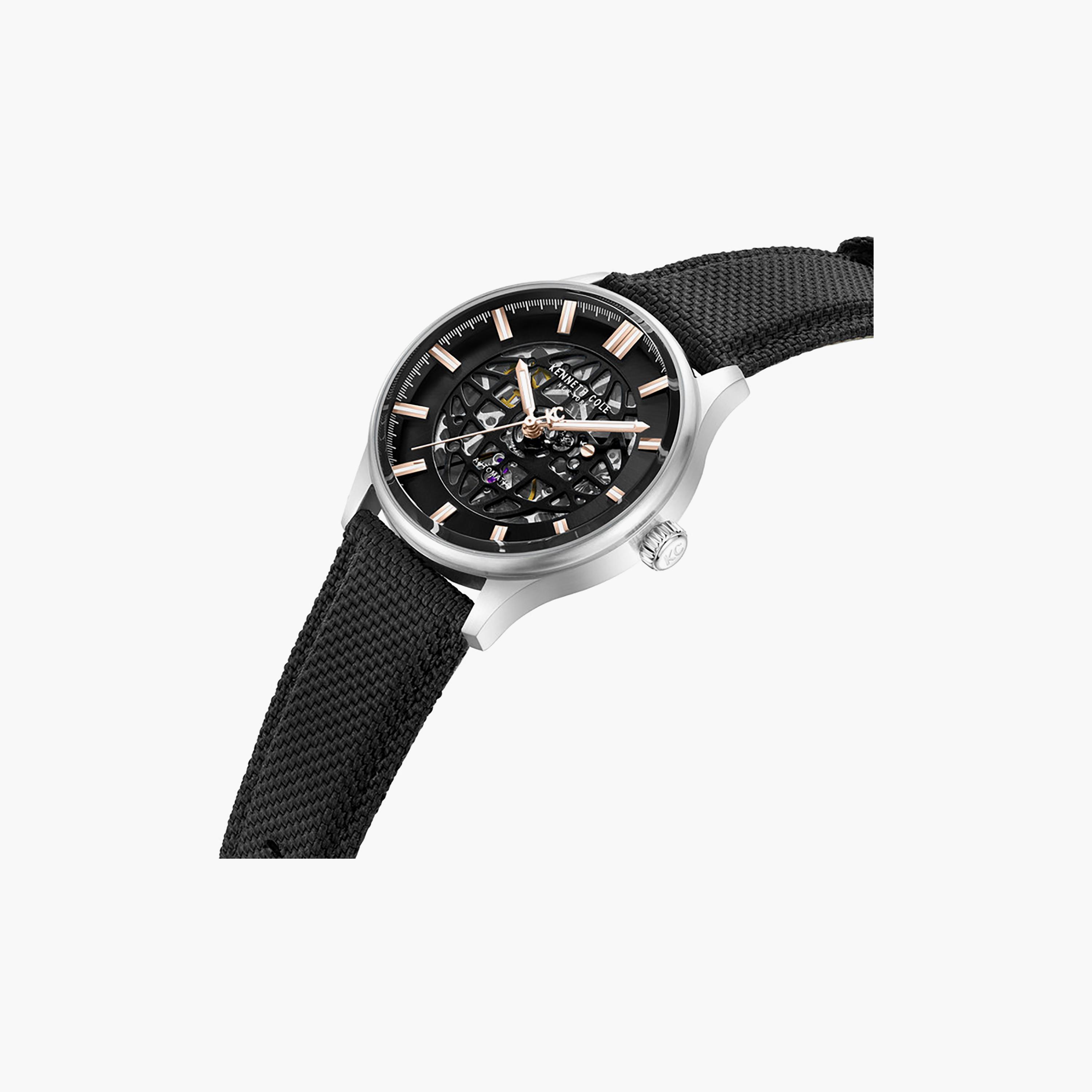 Black Dial Leather Strap Multifunction Watch for Men 43.5mm-men-watchesandjewellery-watches-image-2