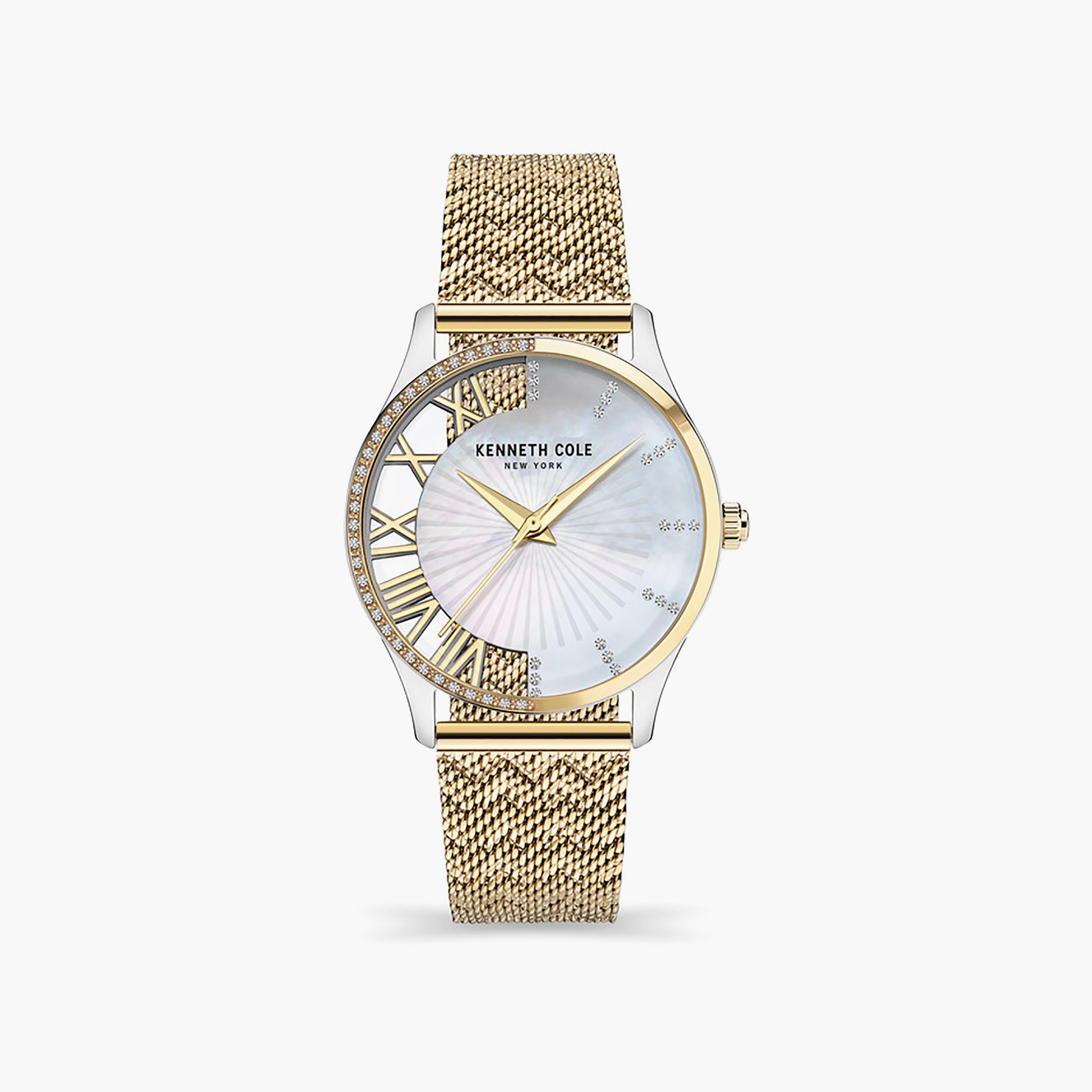 Mother Of Pearl Dial Stainless Steel Bracelet Analog Watch for Women 36mm-women-watchesandjewellery-watches-image-1