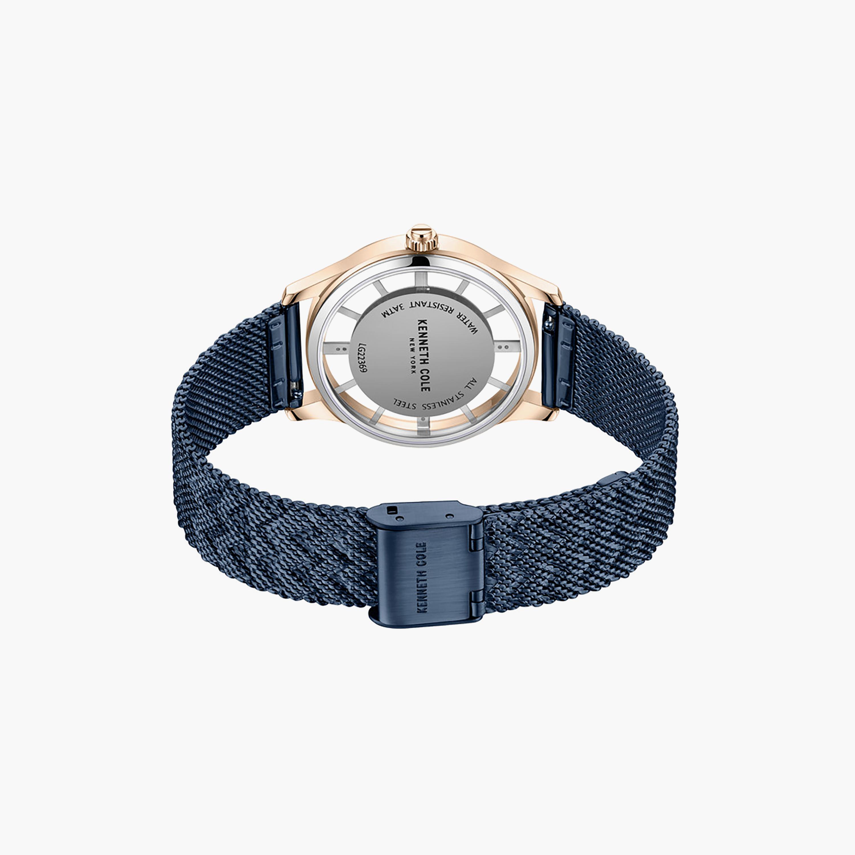 Blue Dial Stainless Steel Bracelet Analog Watch for Women 34.5mm-women-watchesandjewellery-watches-image-4