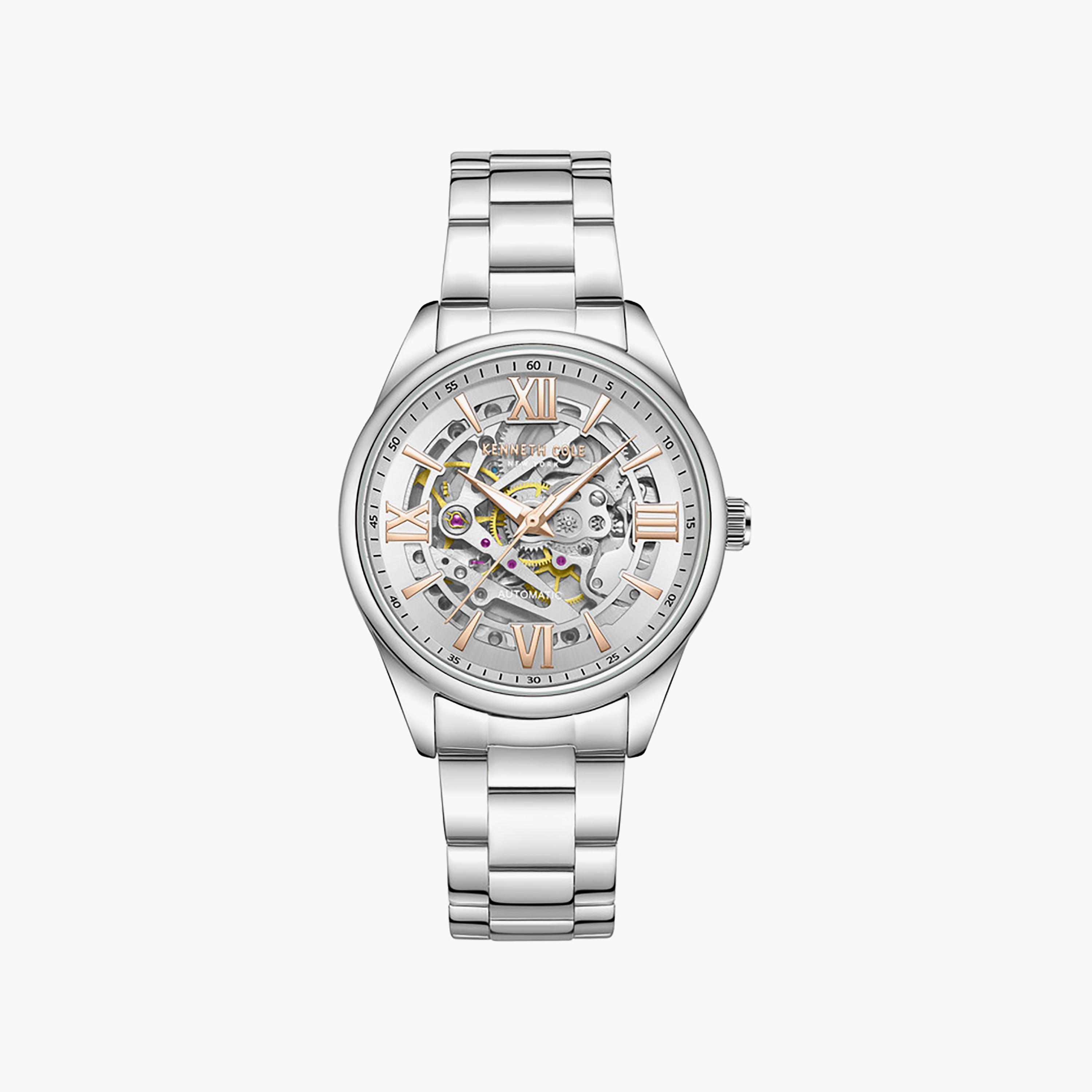 Silver Dial Stainless Steel Bracelet Multifunction Watch for Women 36mm-women-watchesandjewellery-watches-image-1