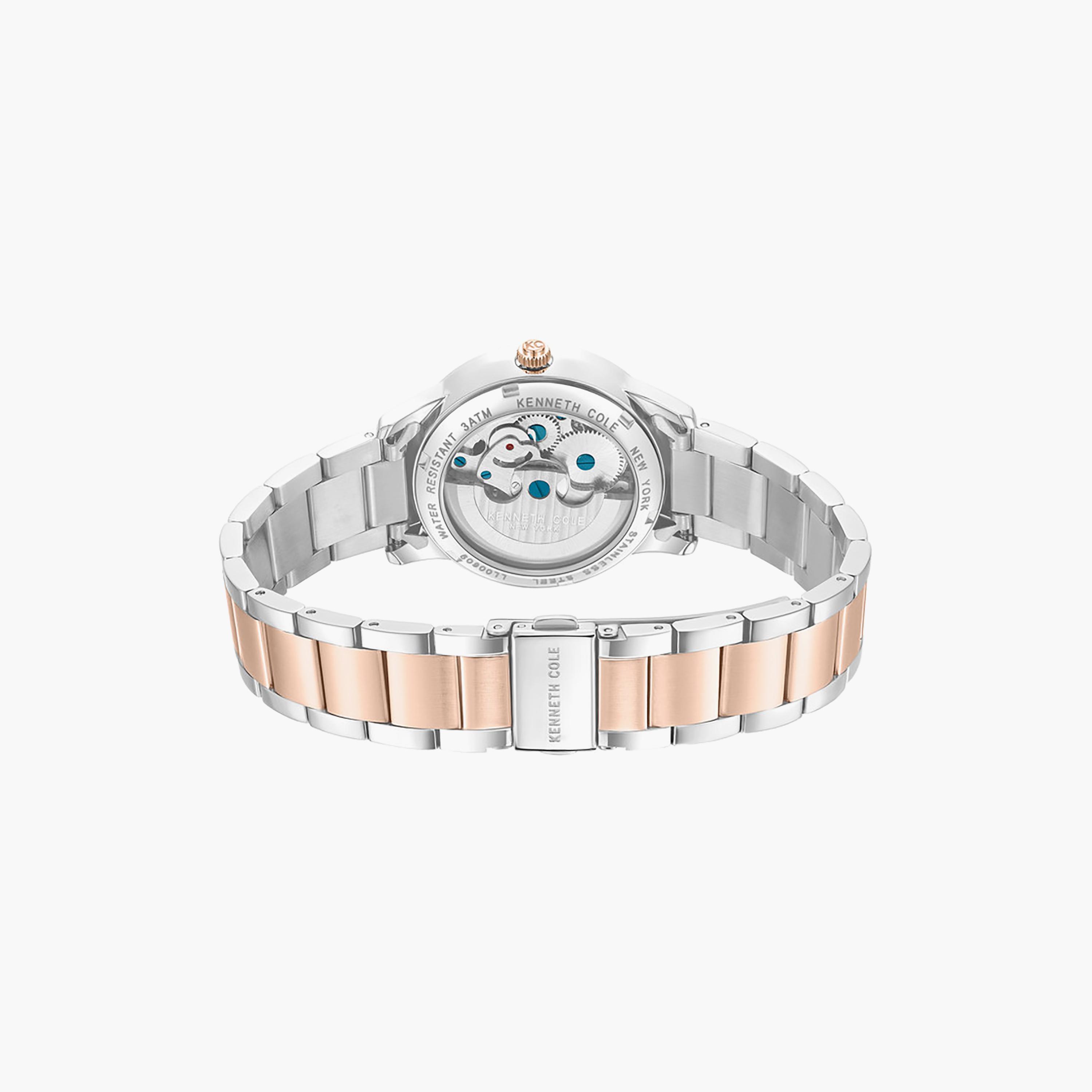 Rose Gold Dial Stainless Steel Bracelet Multifunction Watch for Women 36mm-women-watchesandjewellery-watches-image-4