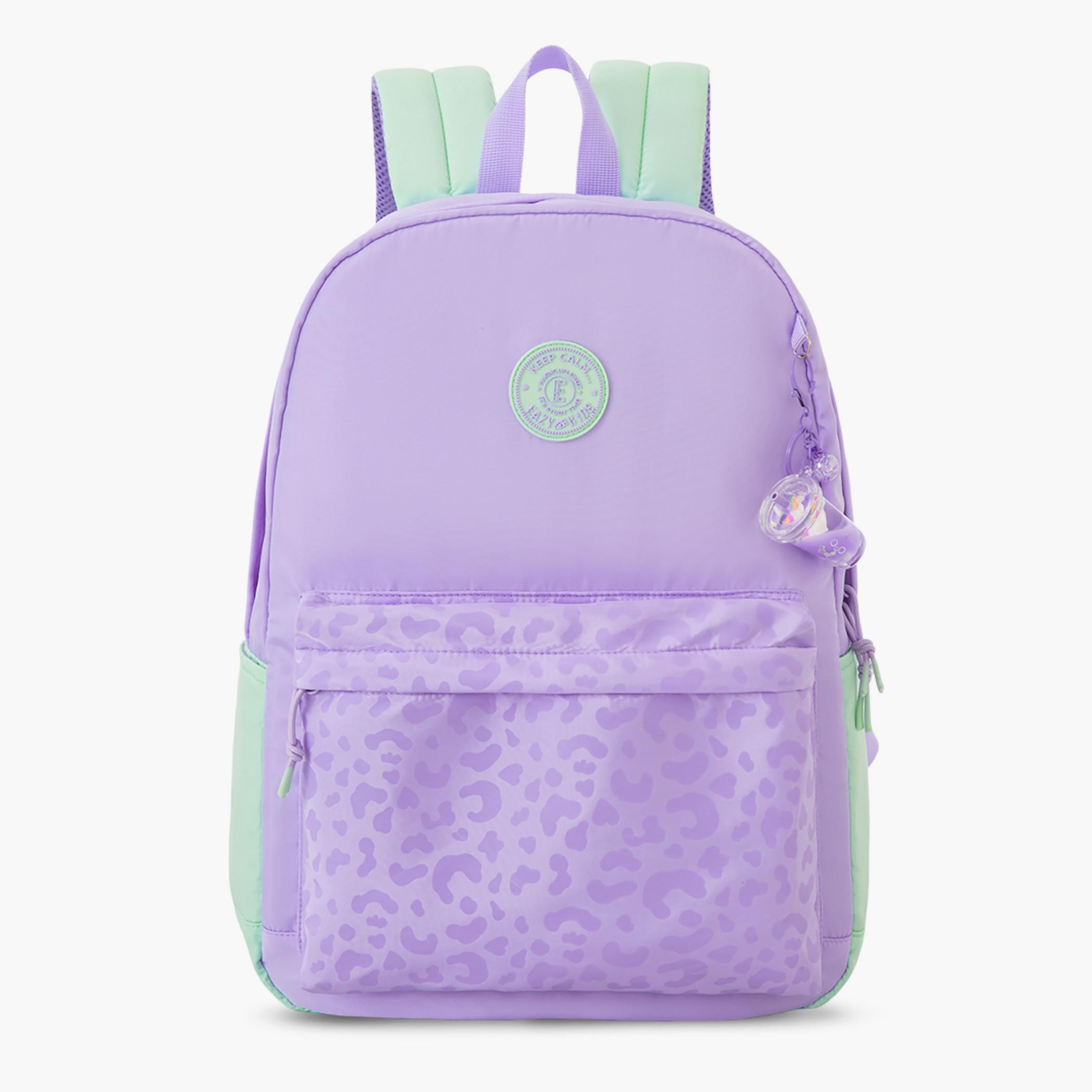 Eazy Kids Animal Print 16.5-inch School Backpack with Laptop Compartment