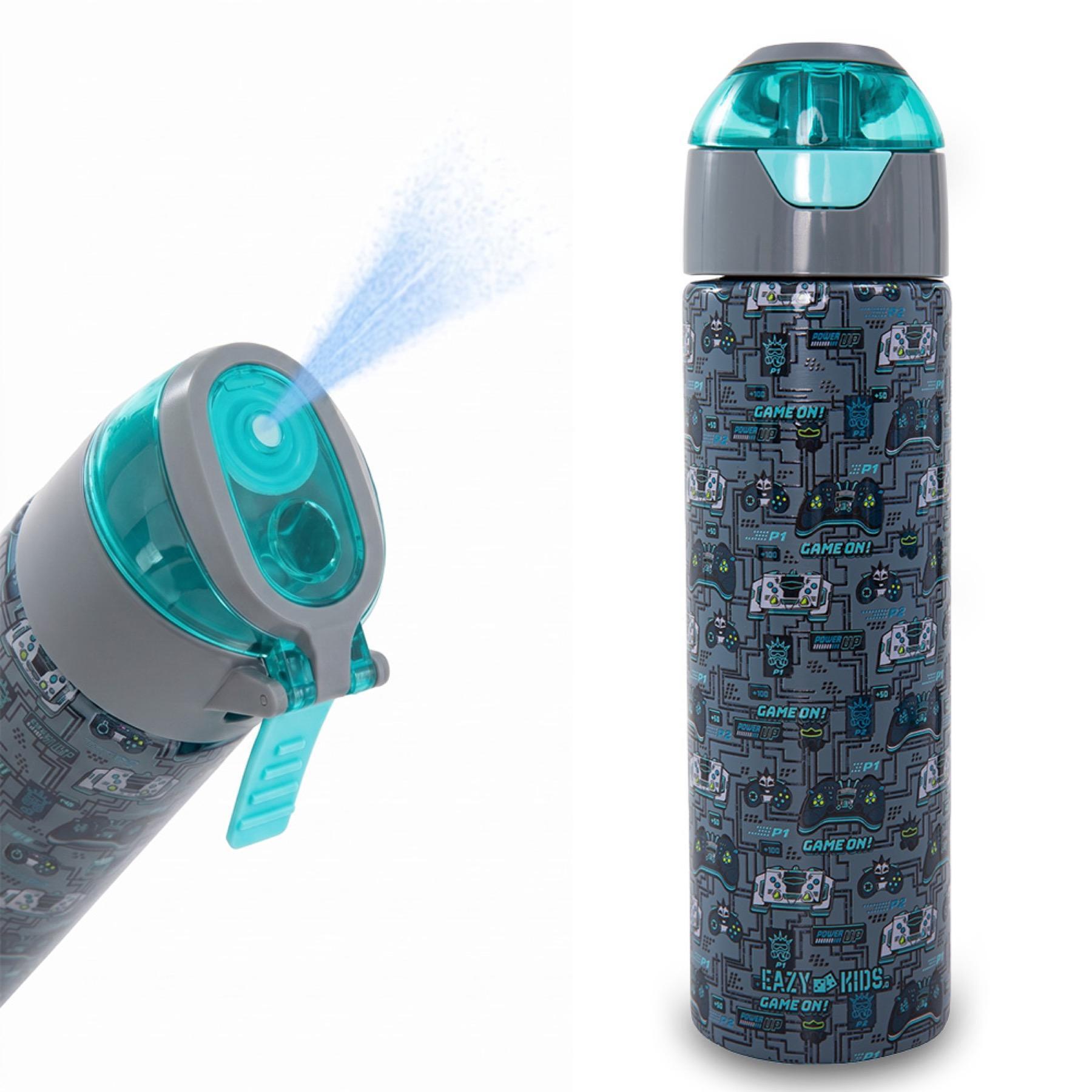 Eazy Kids Gaming Print Insulated Stainless Steel Water Bottle with Spray - 640 ml