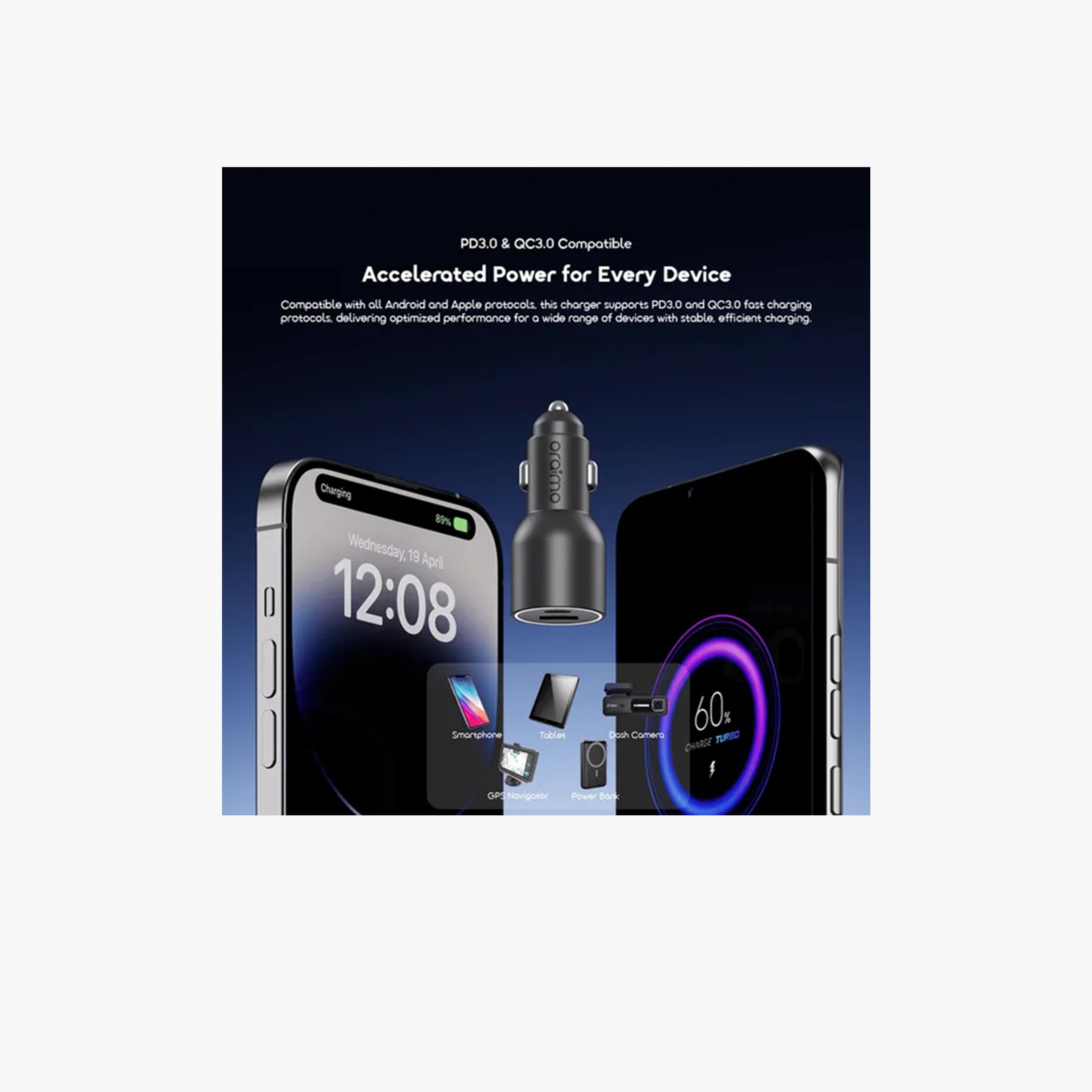 Oraimo PowerDrive Pro USB-C and USB Ports 69W - Chrome-electronics-accessories-mobileaccesories-image-5